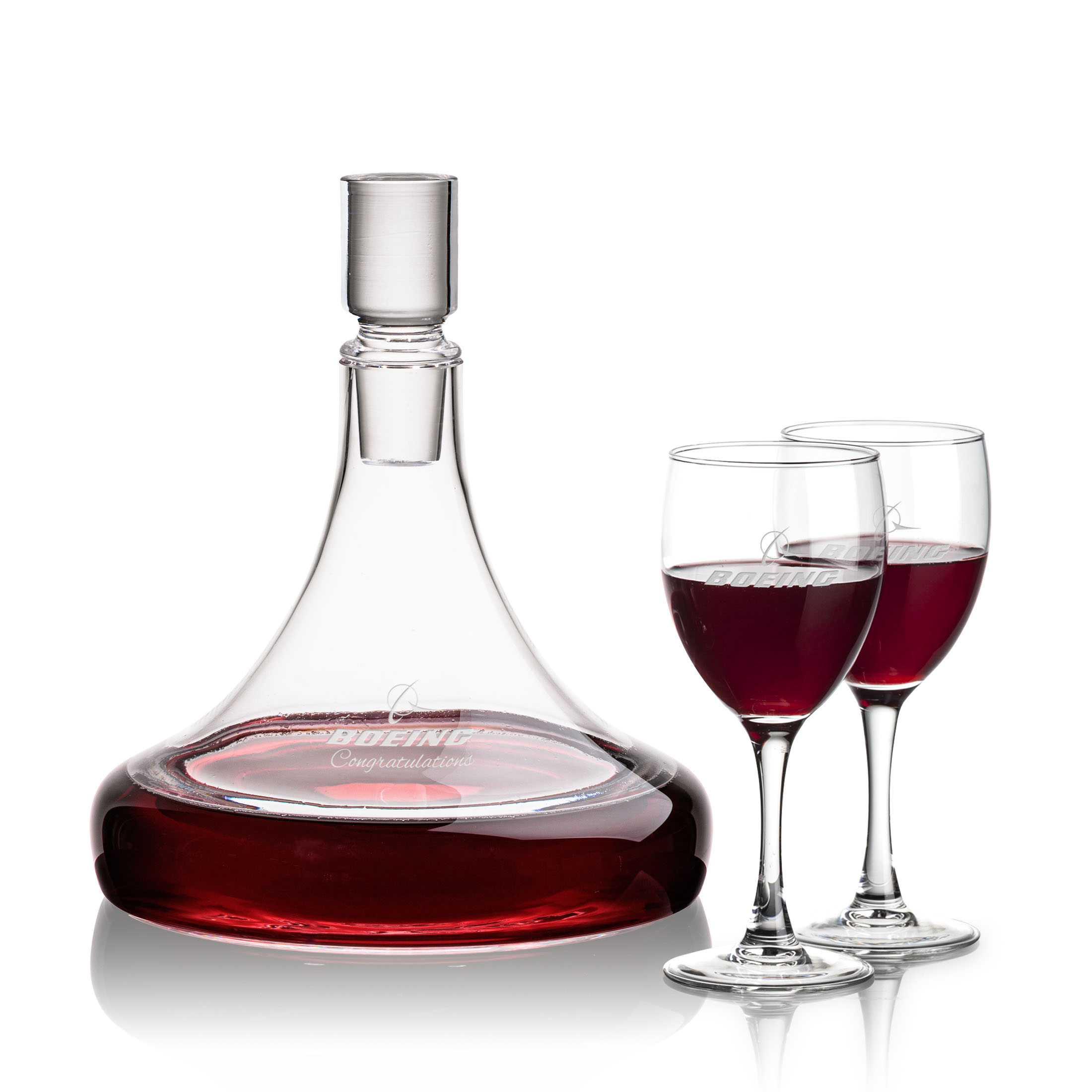 Decanter Stemmed Set, Carberry Set, Decanter & 2 Wine