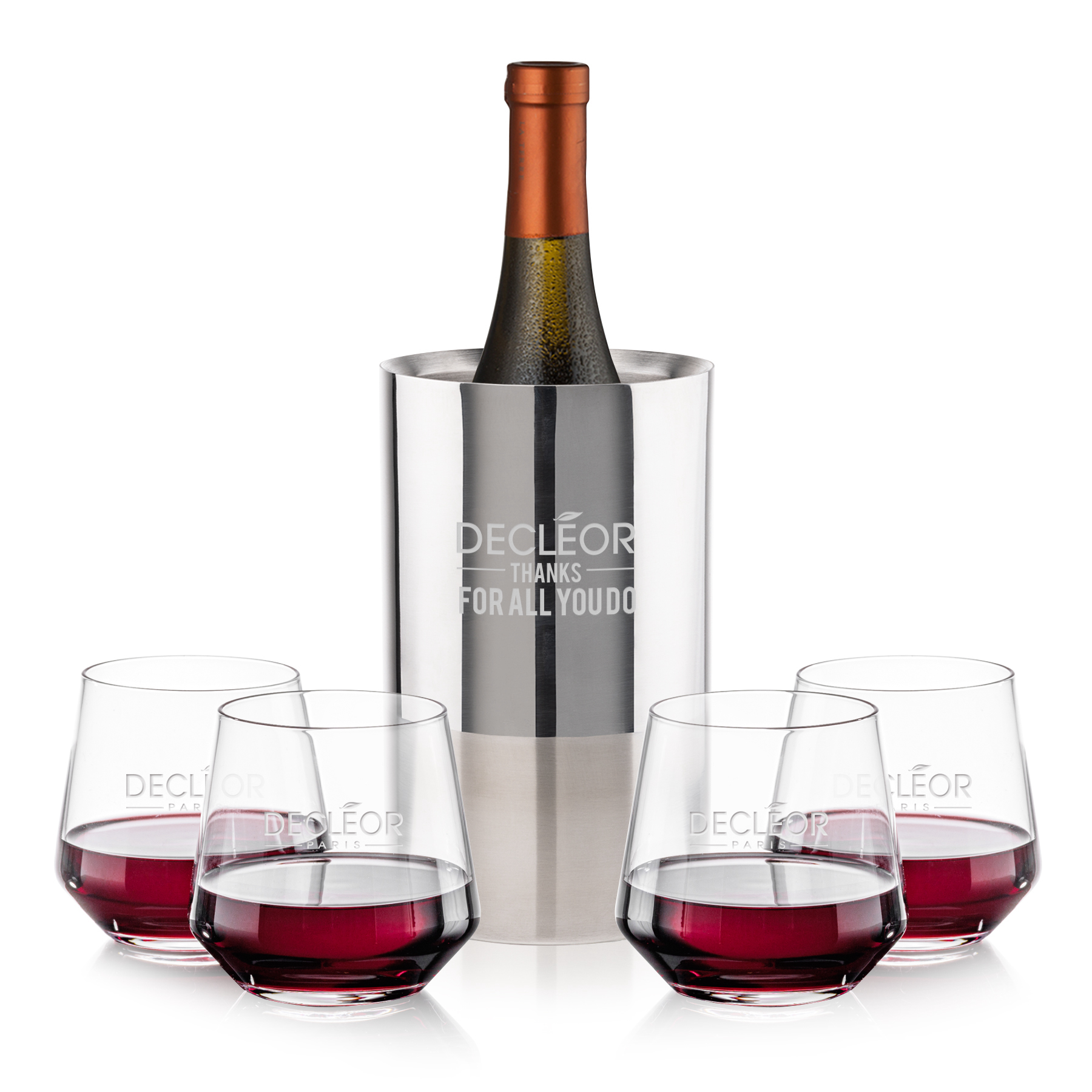 Wine Cooler Stemless Set, Tucson Set, Set of 5