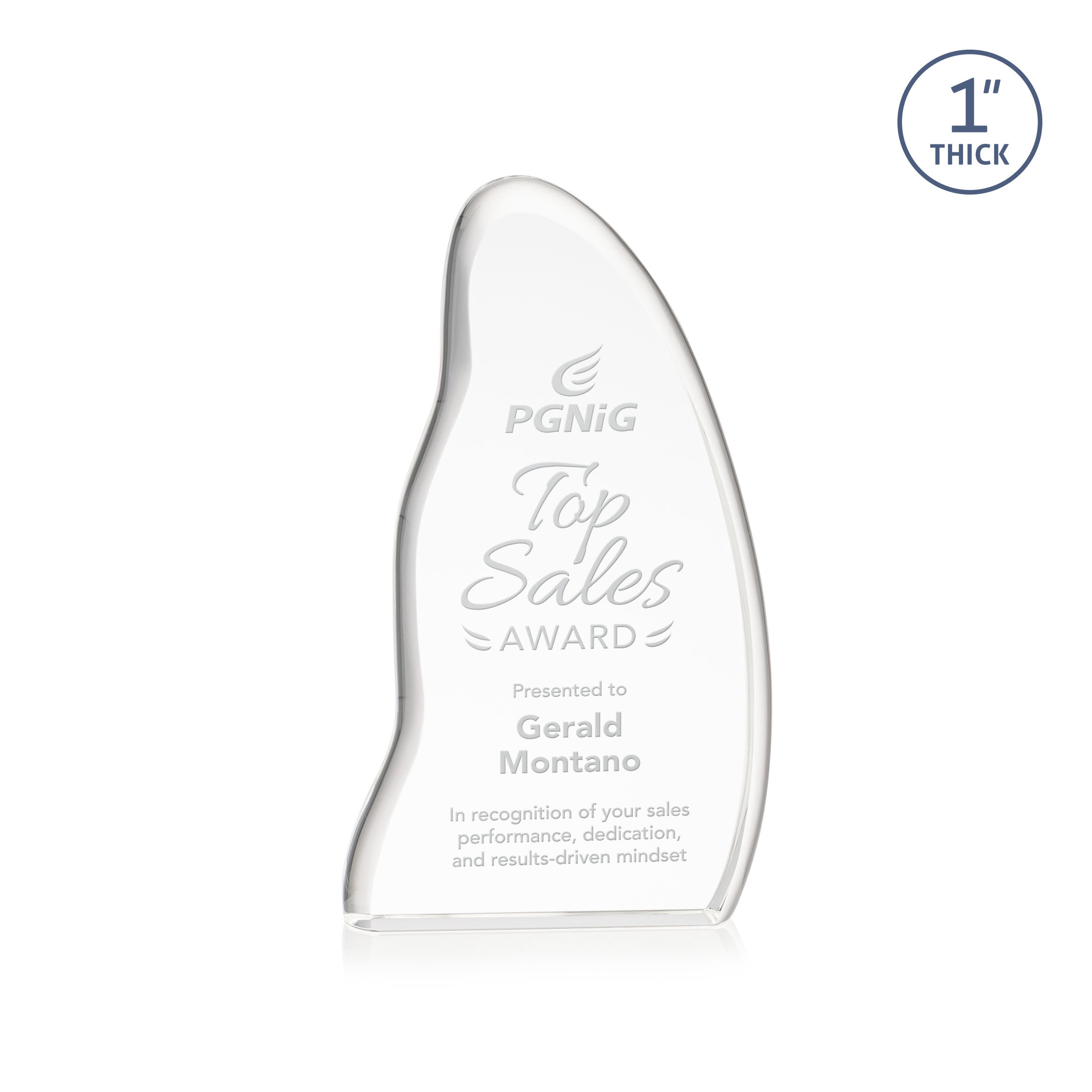 Deep Etch, No Base, 4.25" x 7.25" x 1"