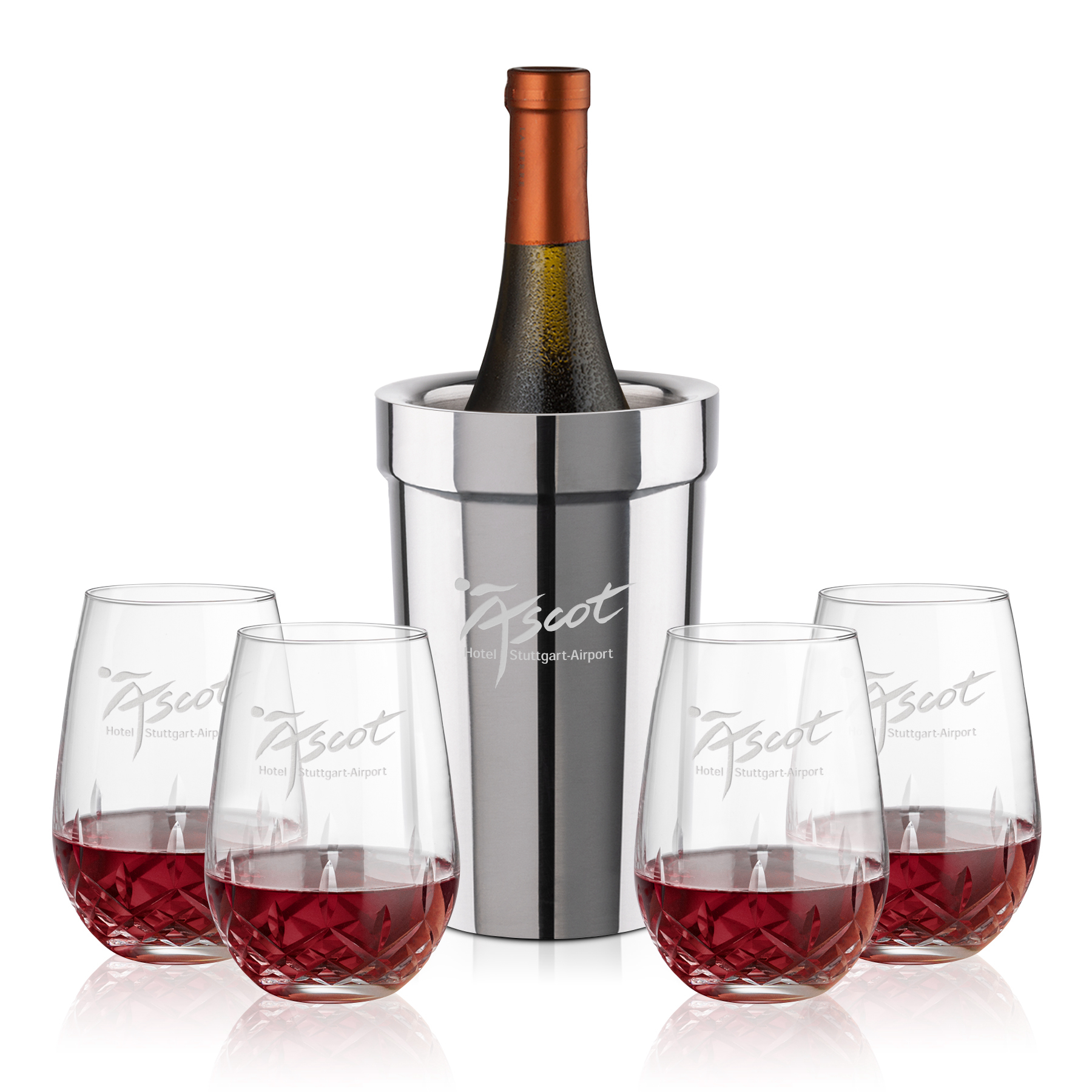 Wine Cooler Stemless Set, Templeton Set, Set of 5