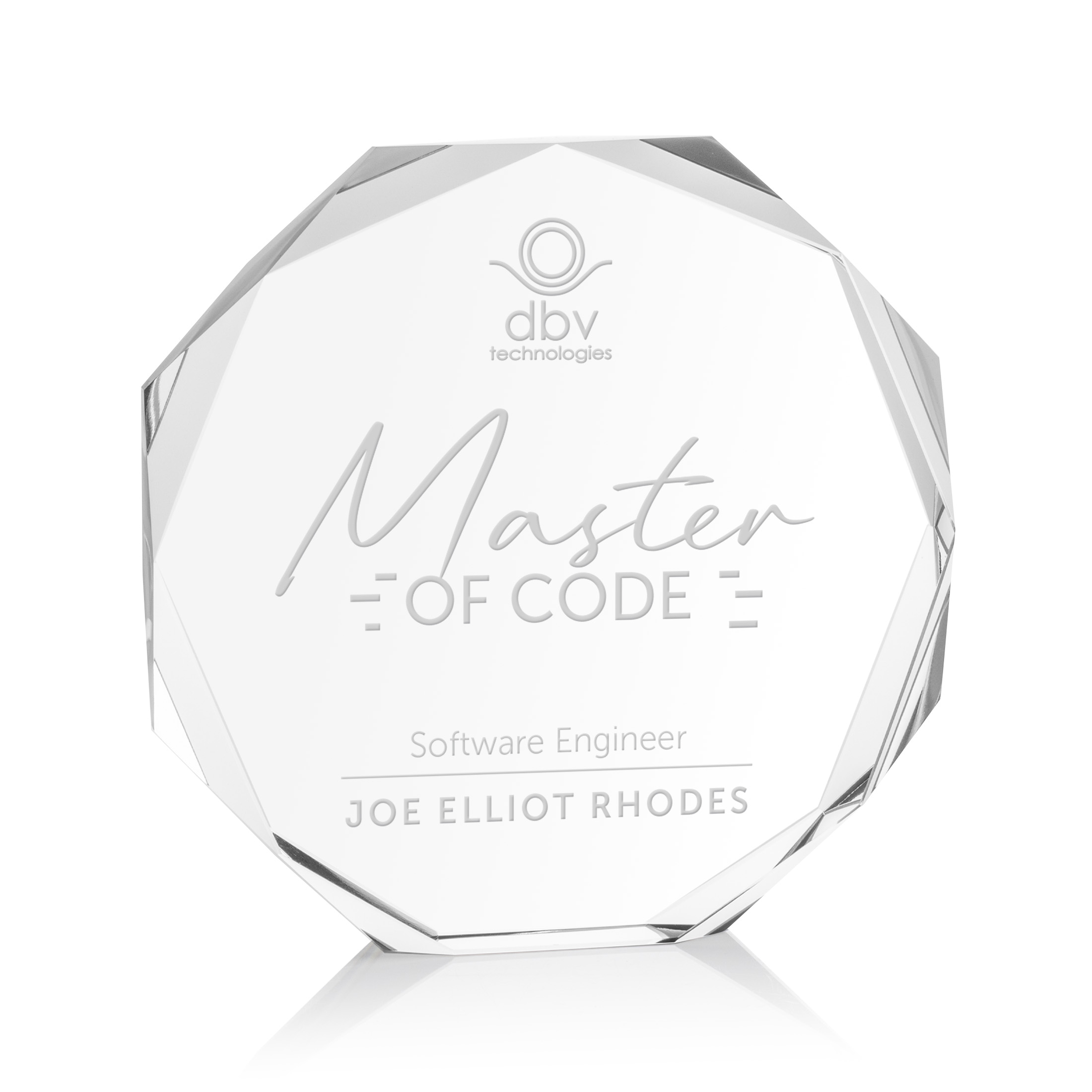 Deep Etch, No Base, Clear, 6.5" x 6.5" x 1.125"