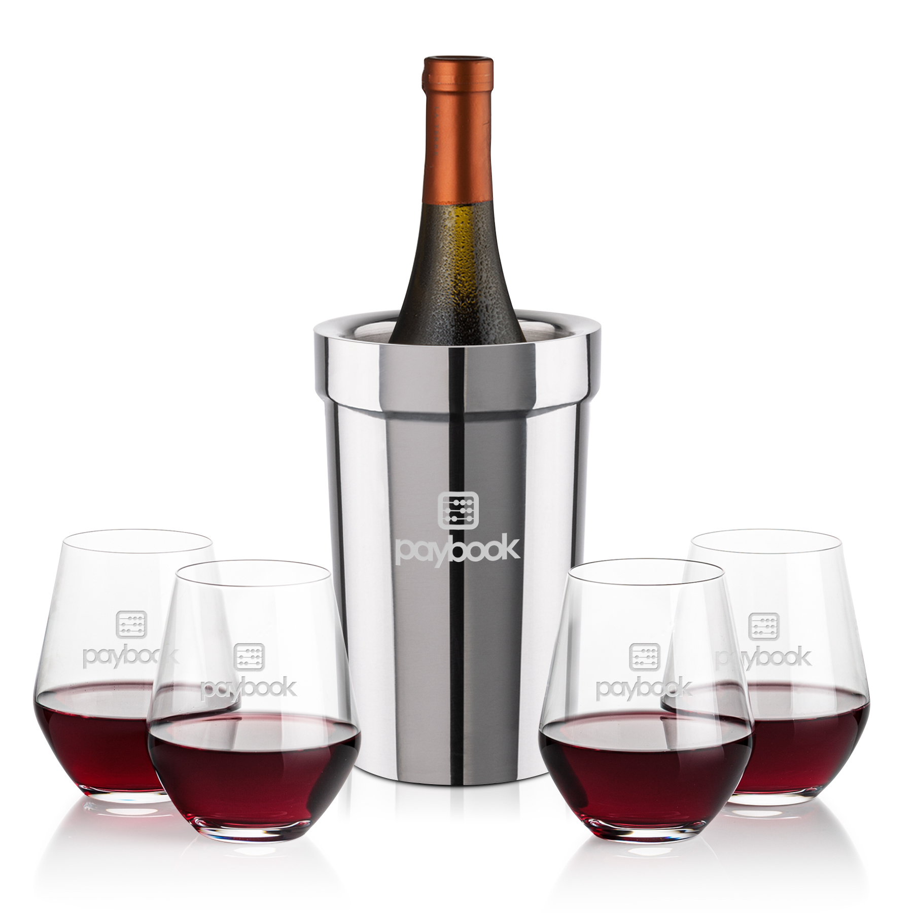Wine Cooler Stemless Set, Reina Set, Set of 5