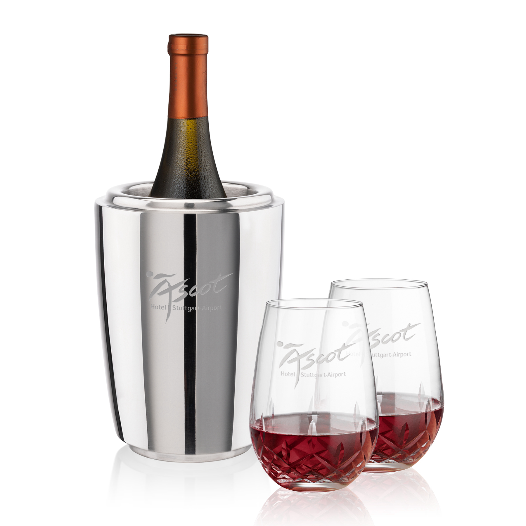 Wine Cooler Stemless Set, Templeton Set, Set of 3