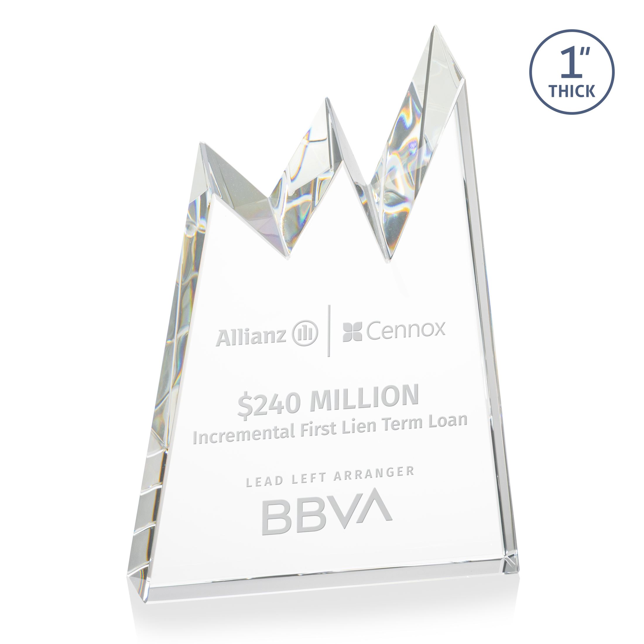 Deep Etch, Clear, 5.625" x 8" x 1.125"