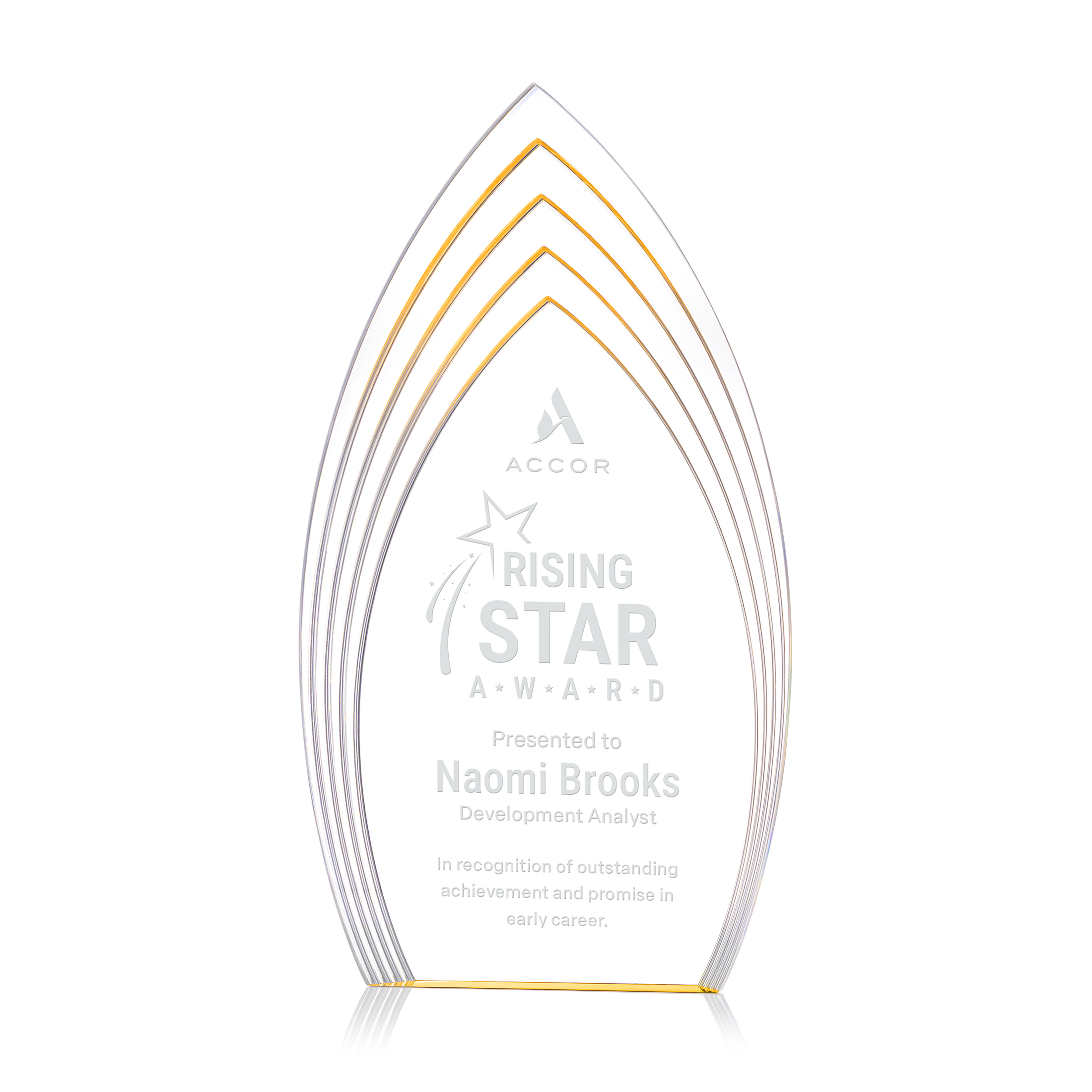 Laser Engraving, Gold, 6.125" x 11" x 1.125"