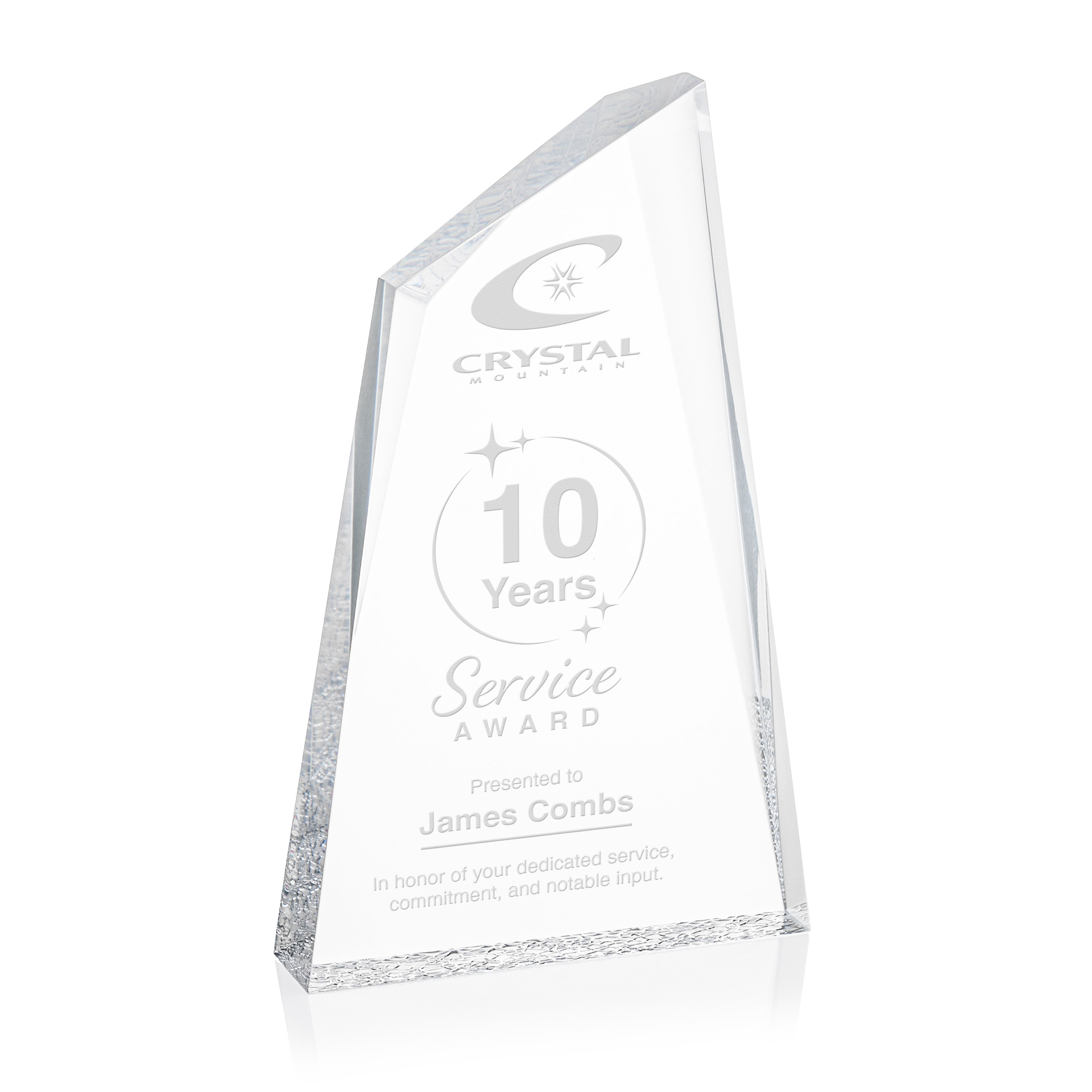 Laser Engraving, Clear, 4.875" x 8" x 1.125"