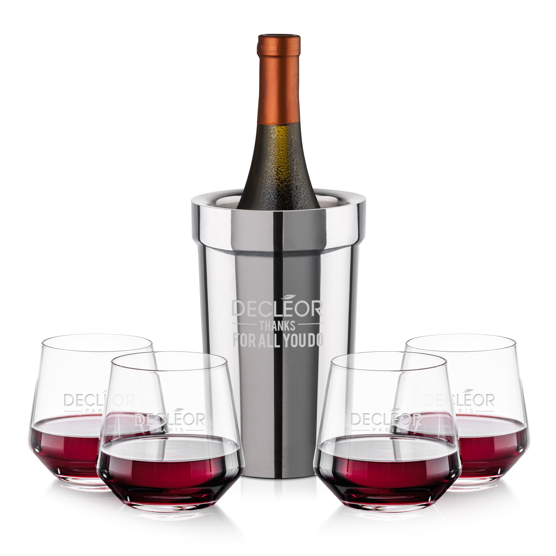 Wine Cooler Stemless Set, Tucson Set, Set of 5