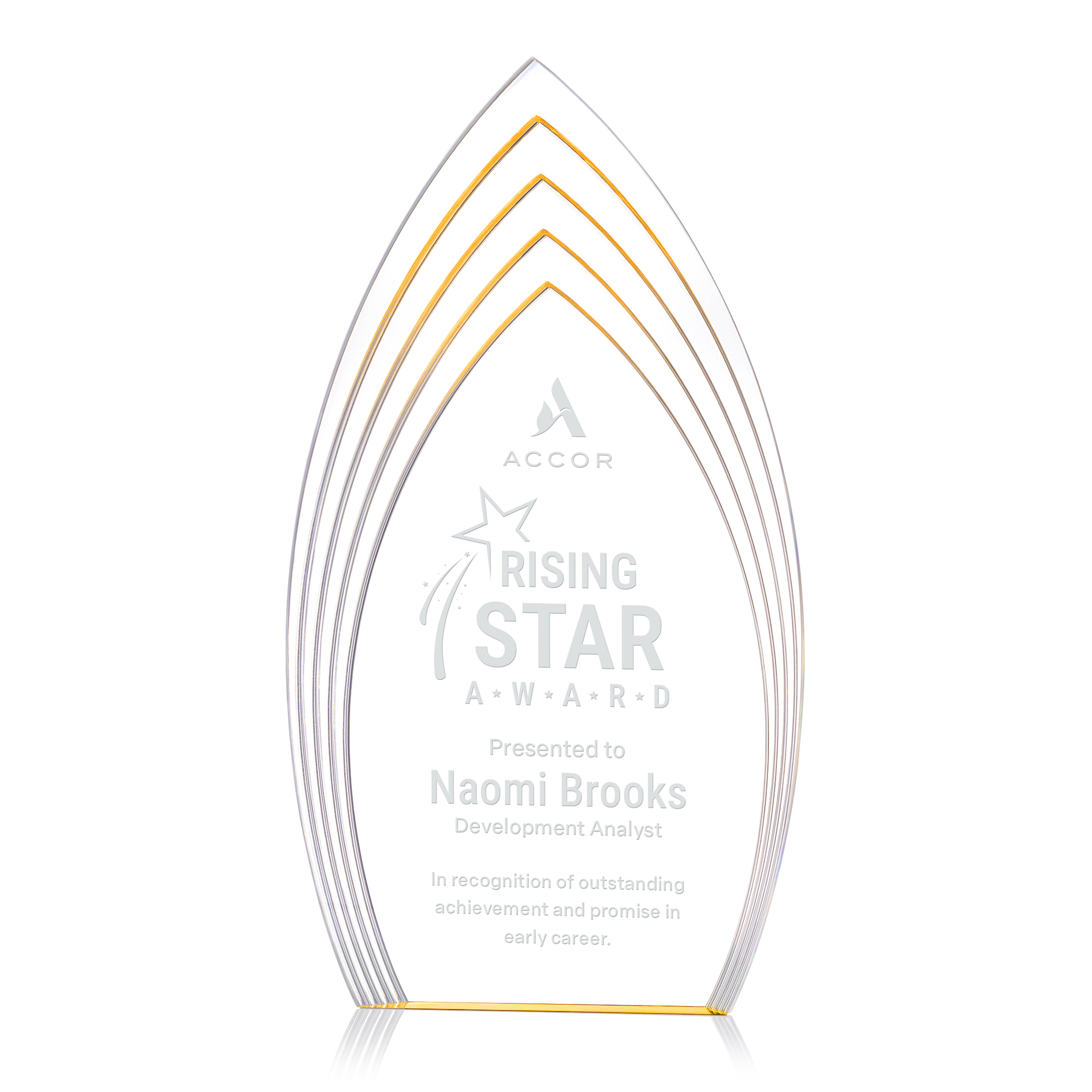 Laser Engraving, Gold, 7.25" x 13" x 1.375"