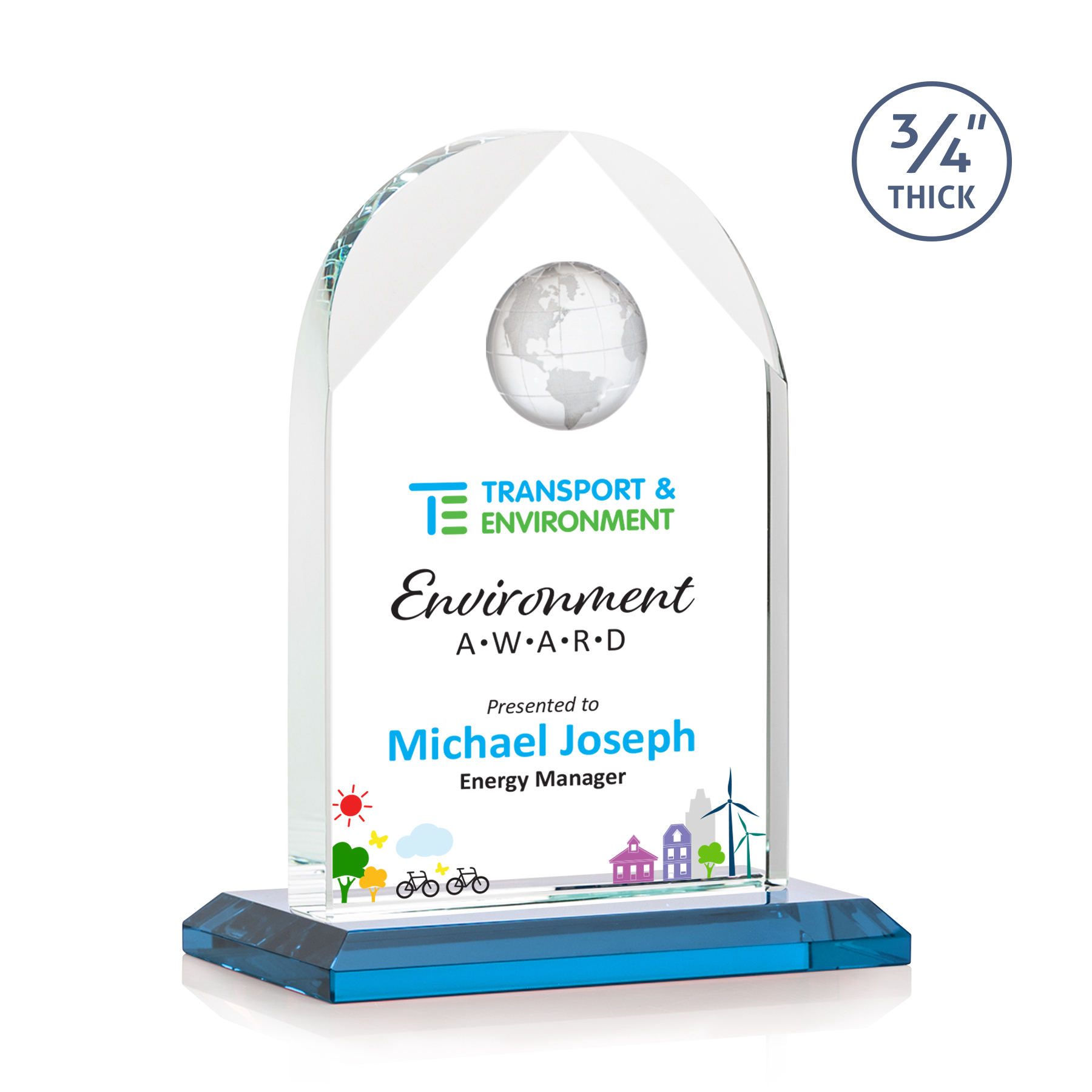 Blake Globe VividPrint™ Award - Sky Blue 13
