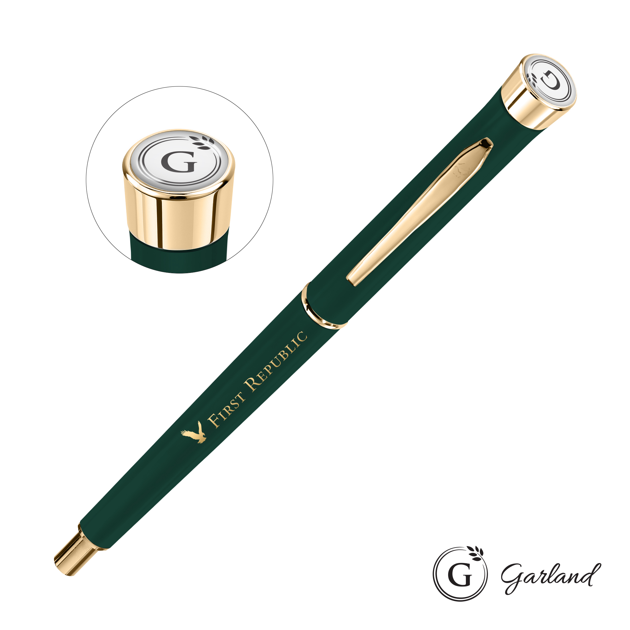 Standard, Mechanical Pencil, Gold, Matte Green / Gold