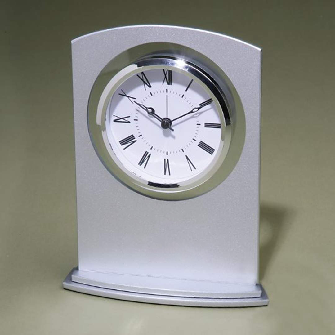 Silver Arc clock