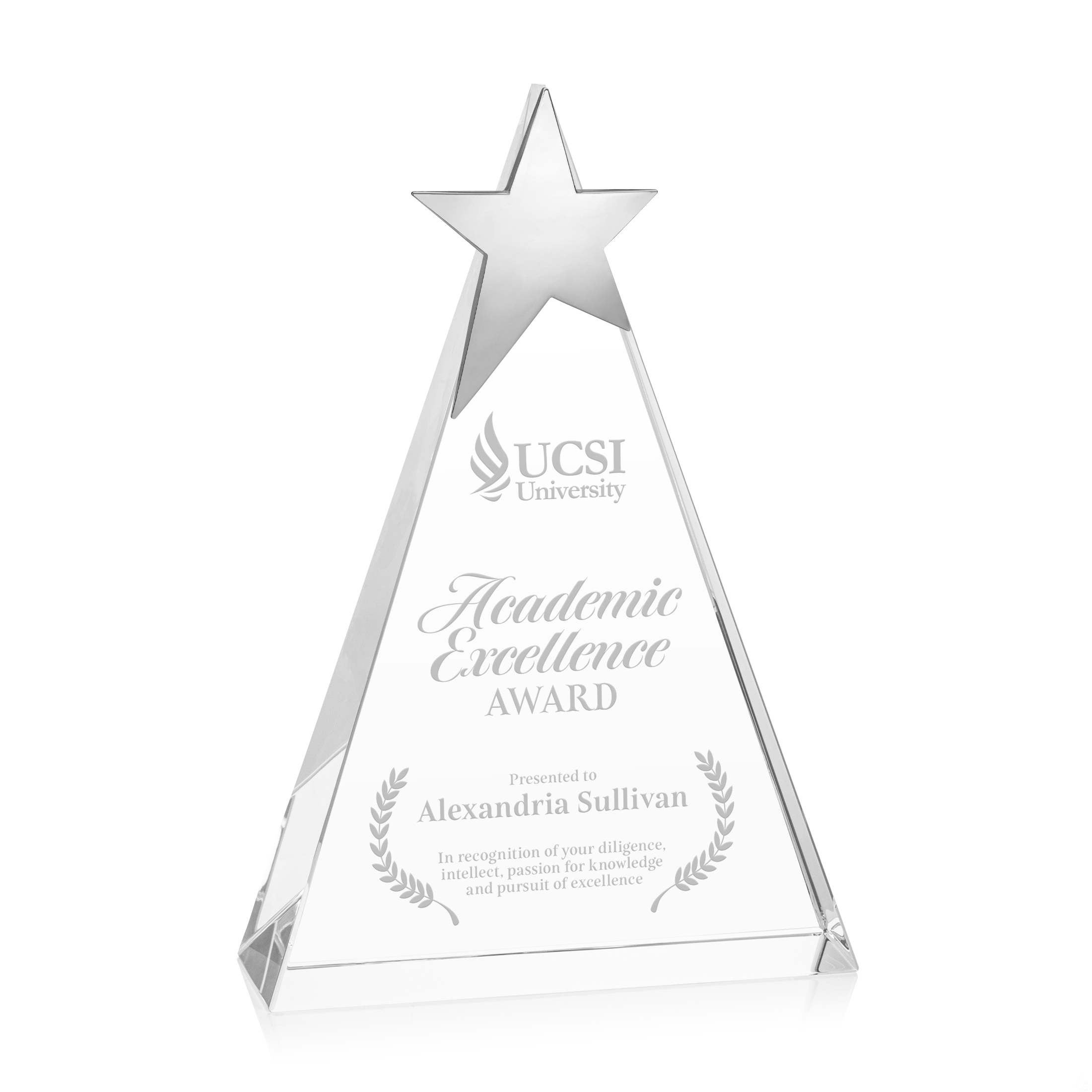 Deep Etch, Chrome, 5.5" x 8" x 2"