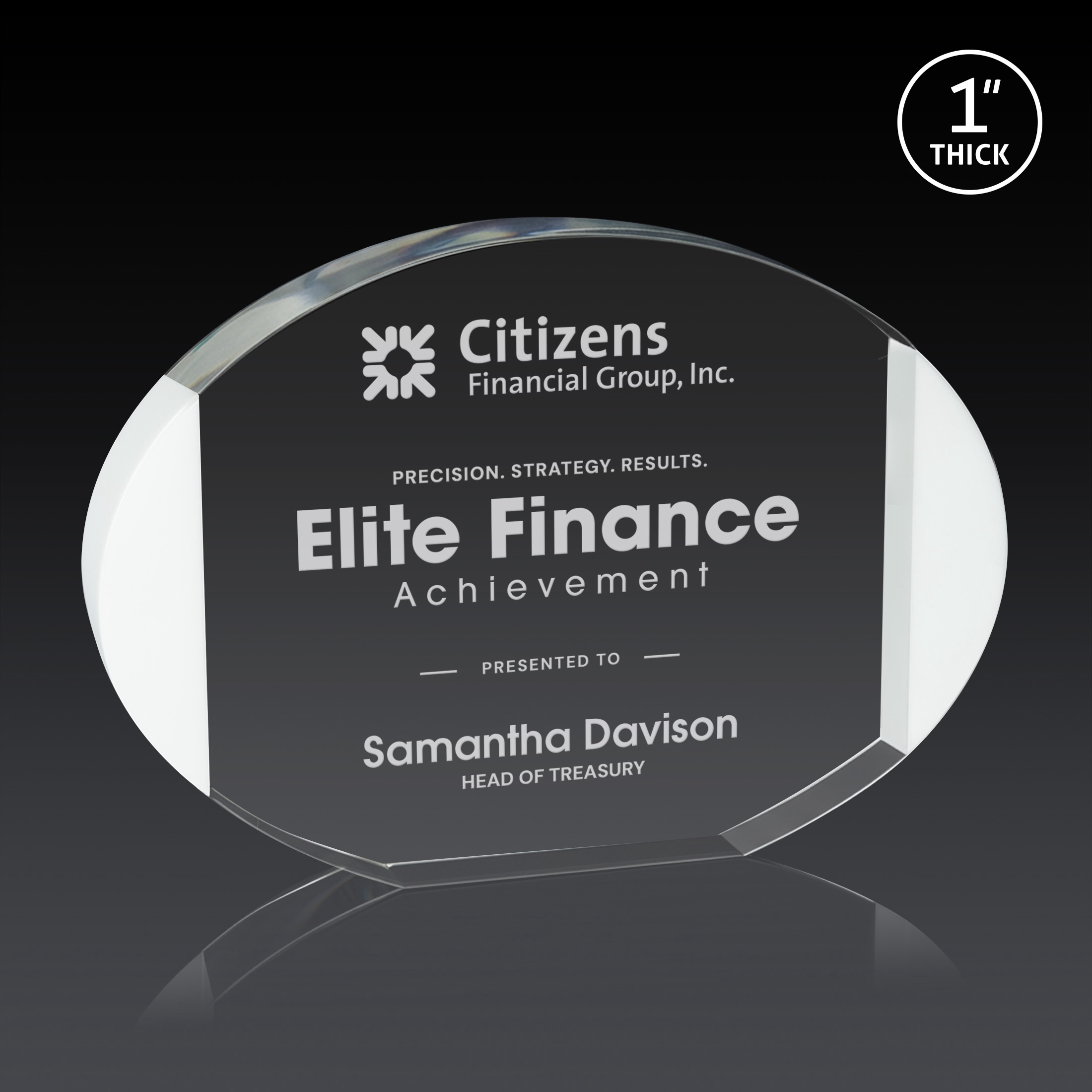 Deep Etch, No Base, 7.75" x 5.5" x 1.125"