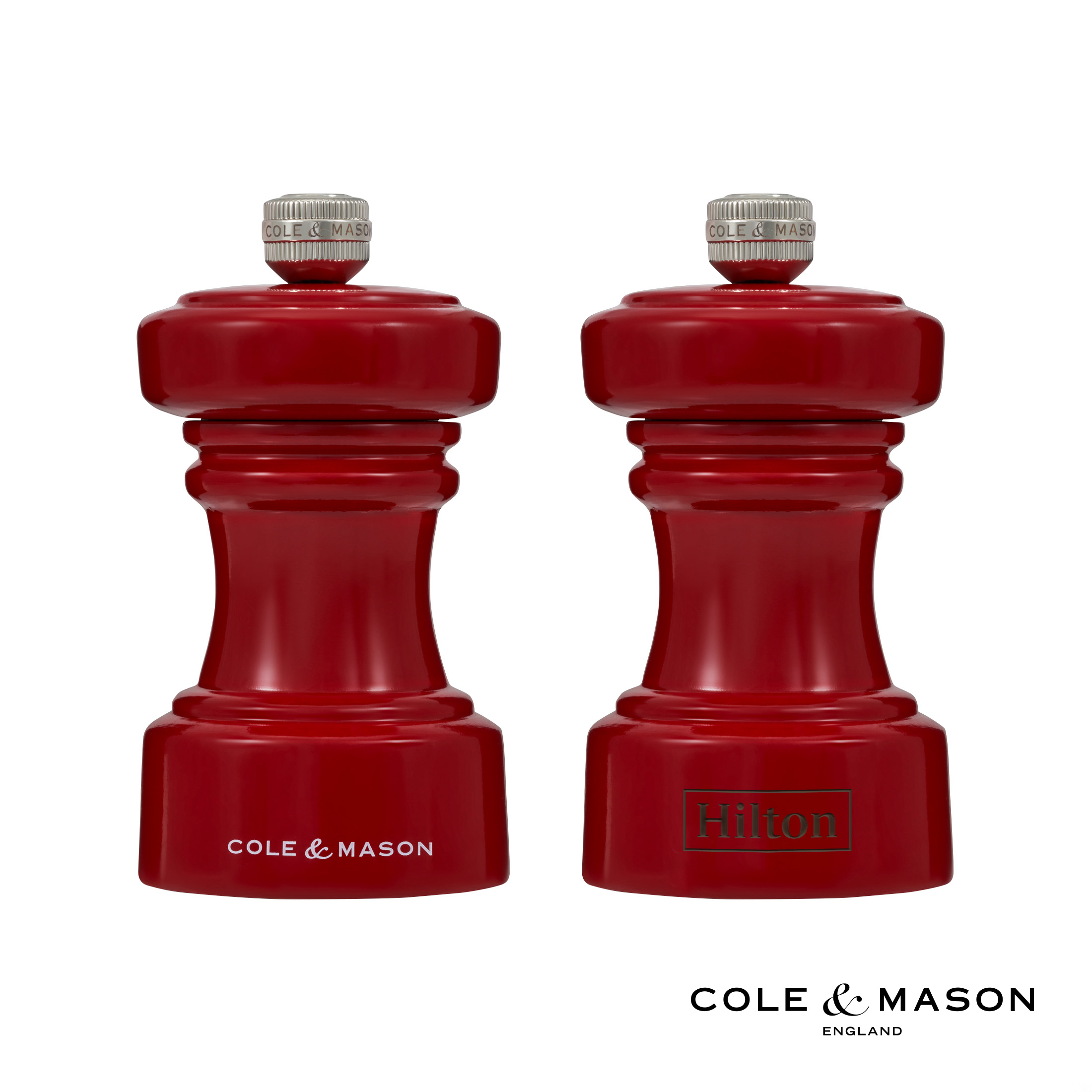 Red, Pepper Mill 4"