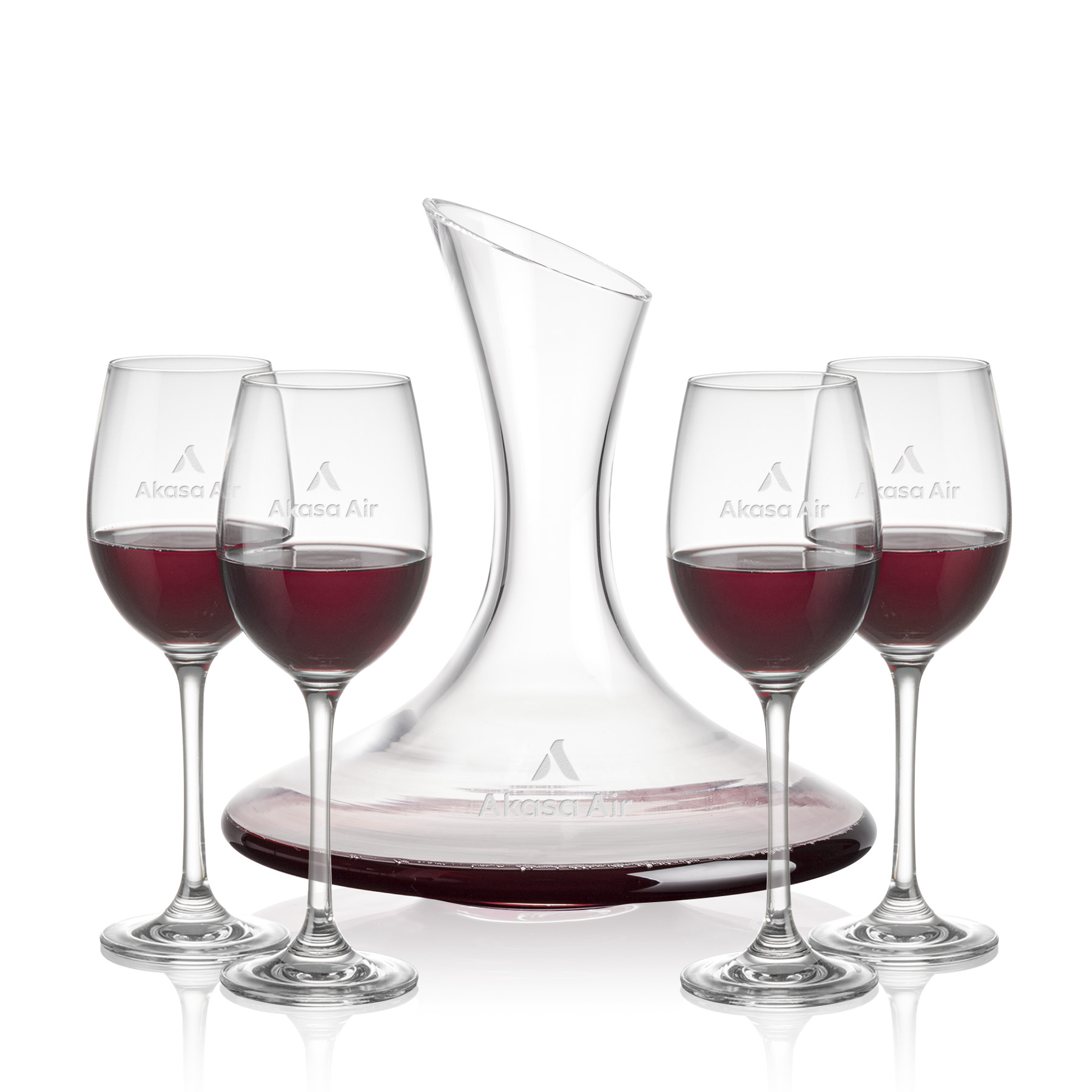Stemmed Set, Burlington Wine Set, Carafe & 4 Wine