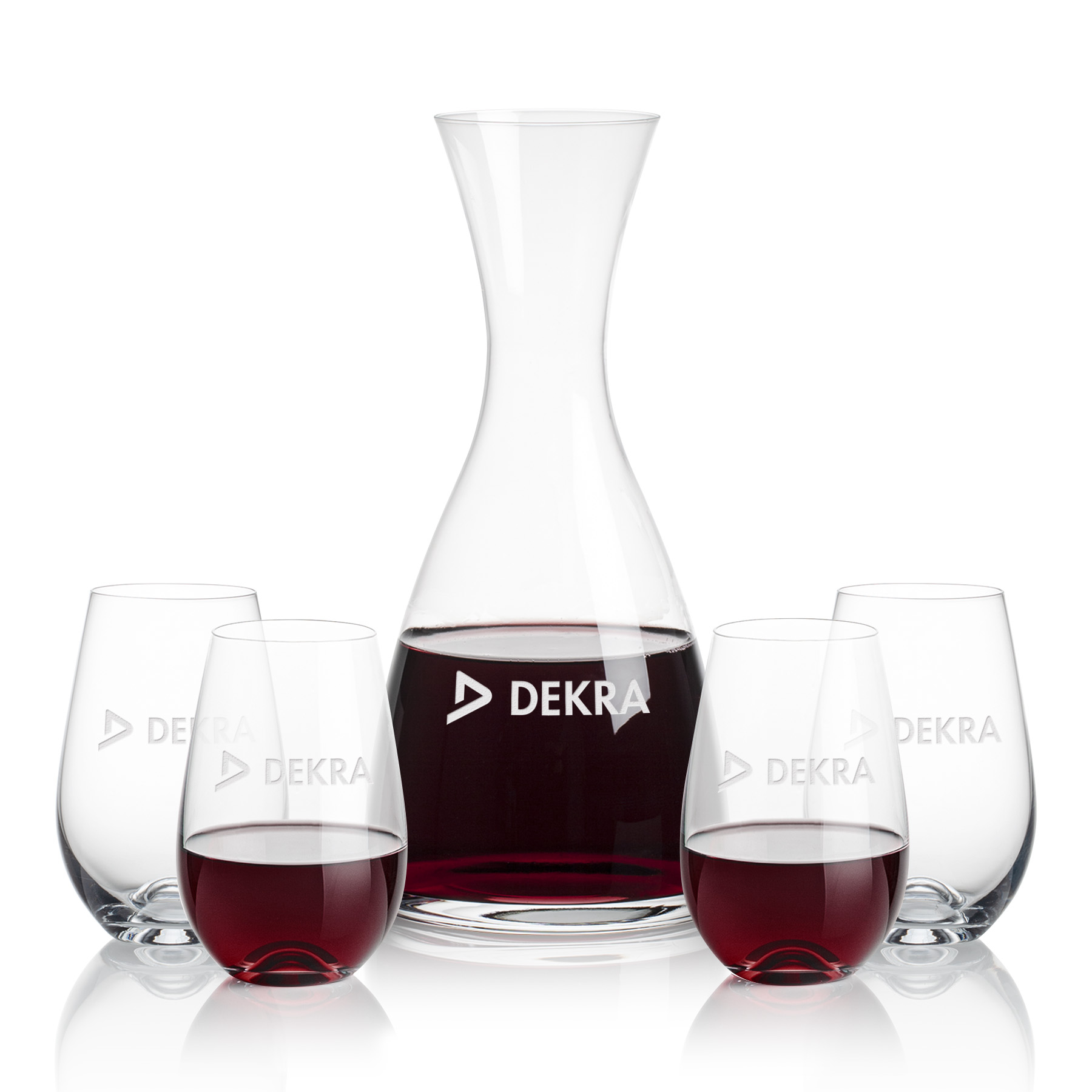 Carafe Stemless Set, Boston Wine Set, Carafe & 4 Stemless