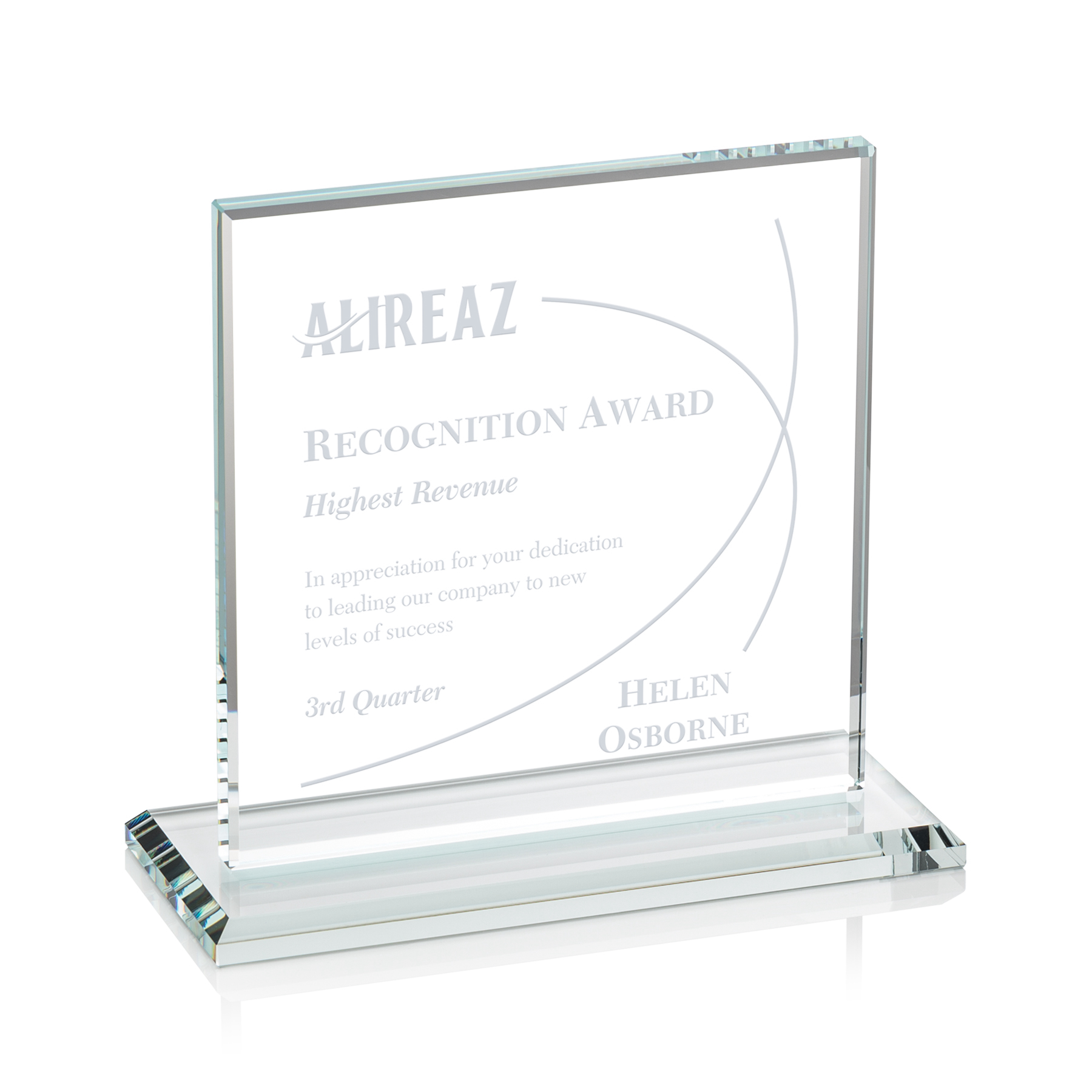 Deep Etch, Clear, 6" x 5.375" x 3"