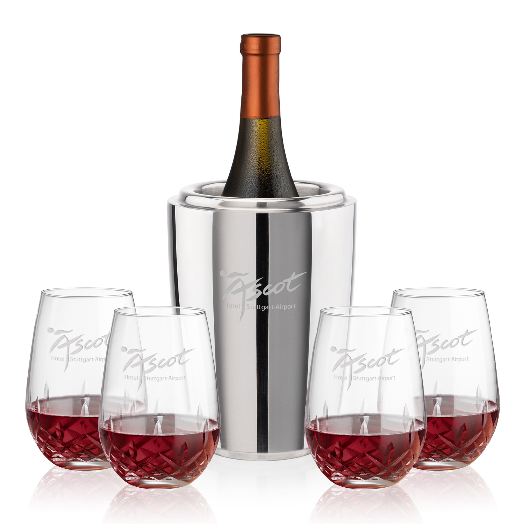 Wine Cooler Stemless Set, Templeton Set, Set of 5