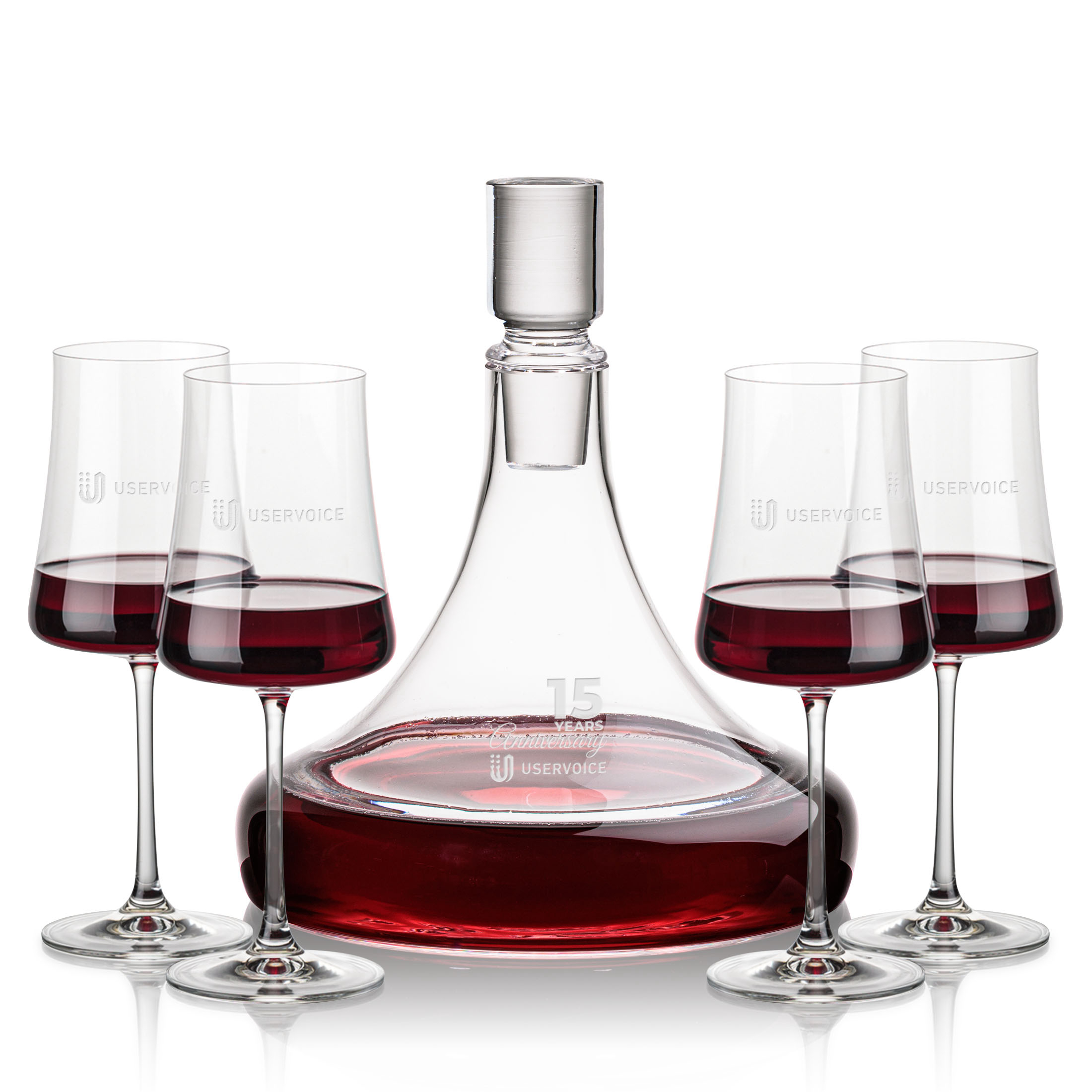 Decanter Stemmed Set, Dakota Set, Decanter & 4 Wine