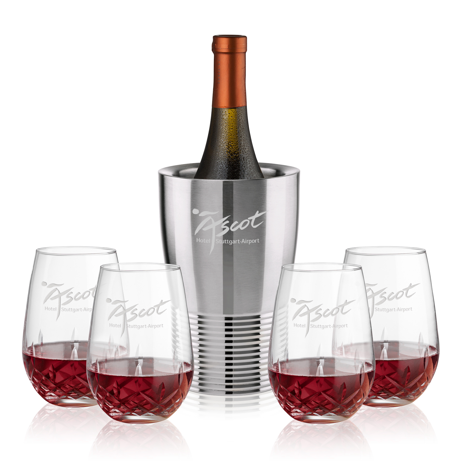 Wine Cooler Stemless Set, Templeton Set, Set of 5