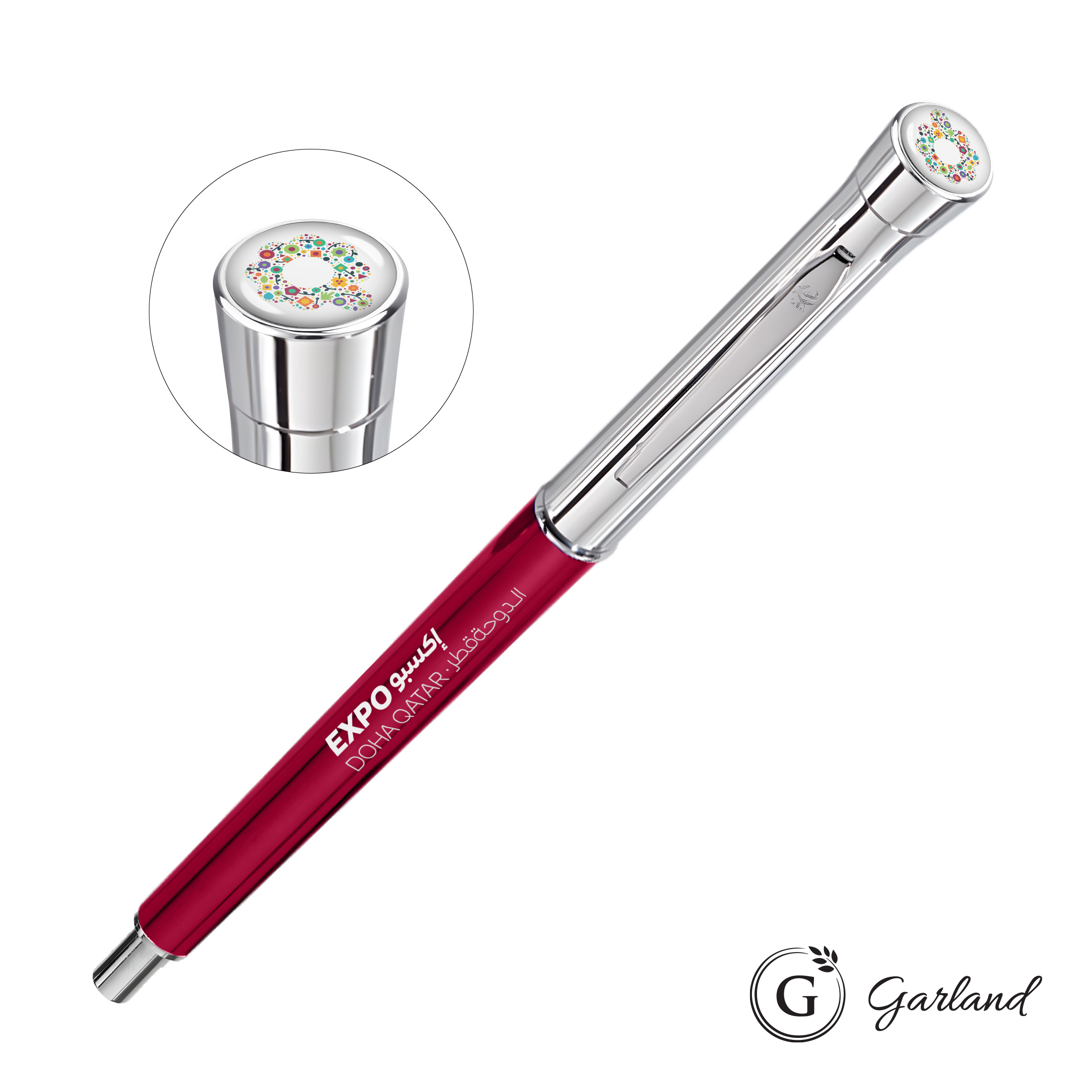 Custom, Mechanical Pencil, Chrome, Burgundy / Chrome