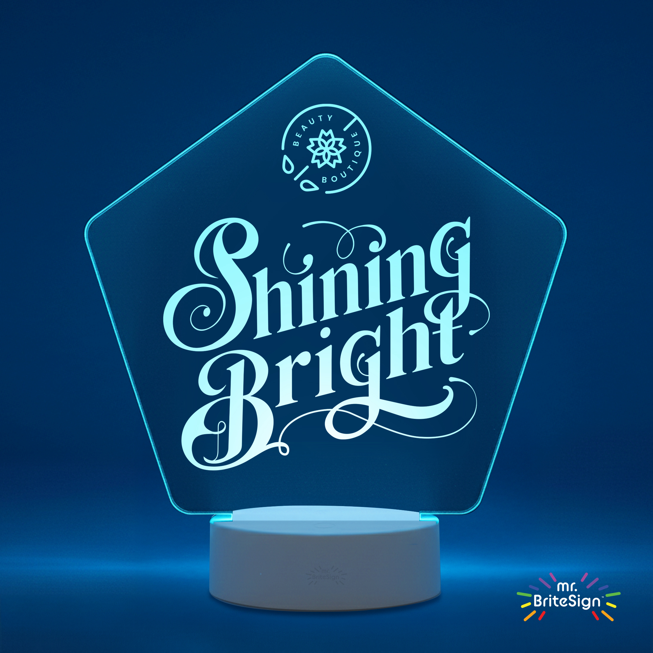 Pentagon, White 14.5" x 15.375" x 3.625"