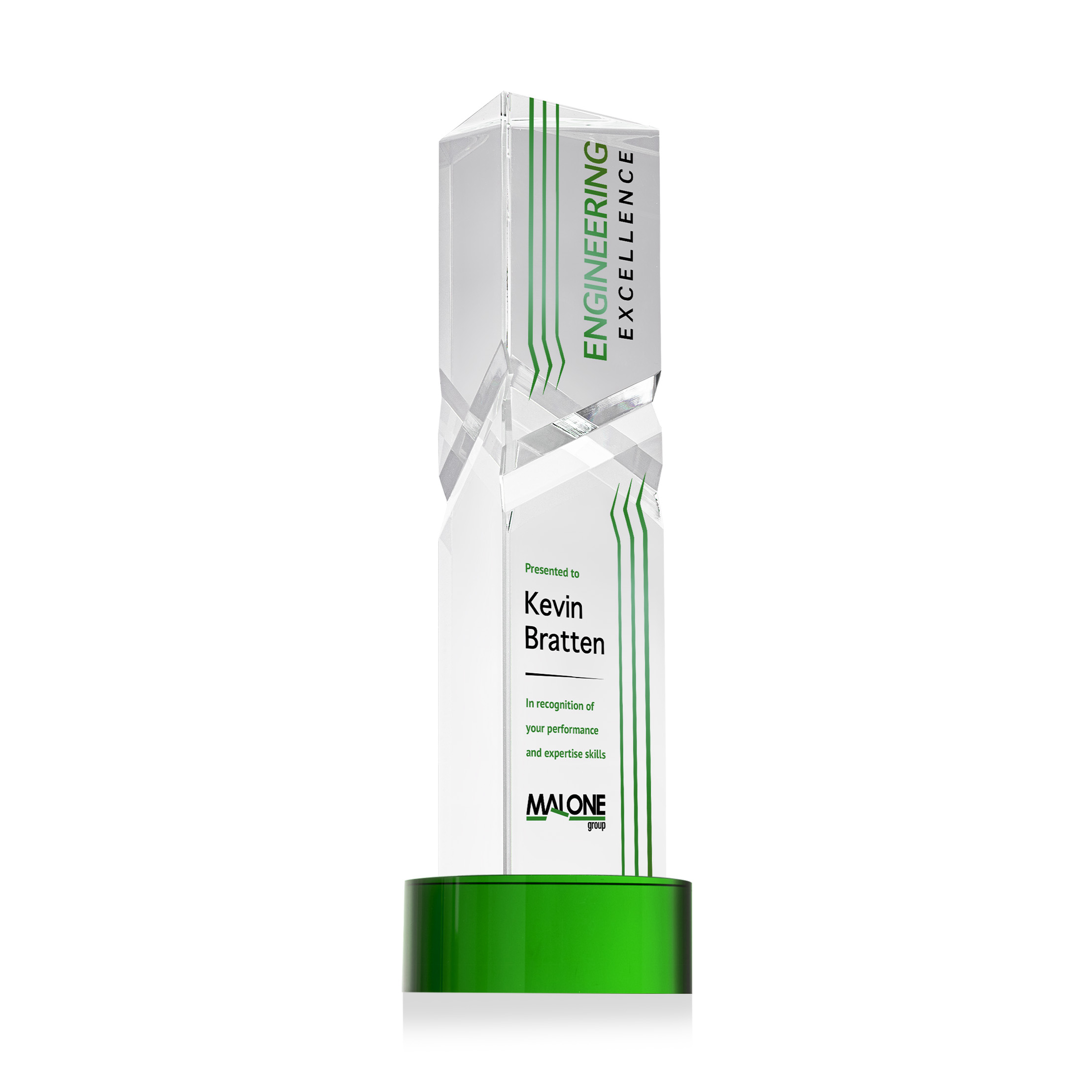 Oakham VividPrint™ Award on Stanrich Base - Green 7