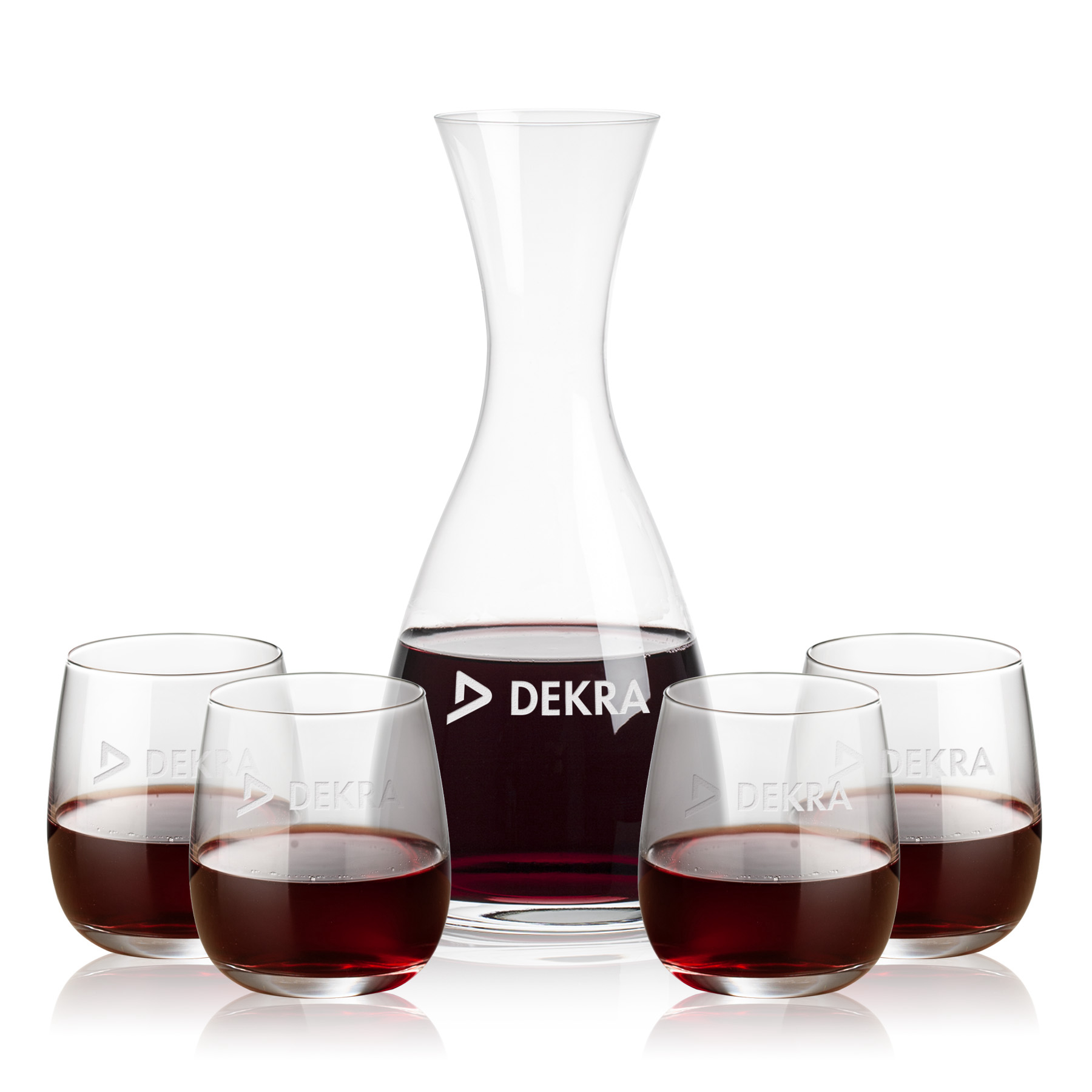 Carafe Stemless Set, Crestview Wine Set, Carafe & 4 Stemless