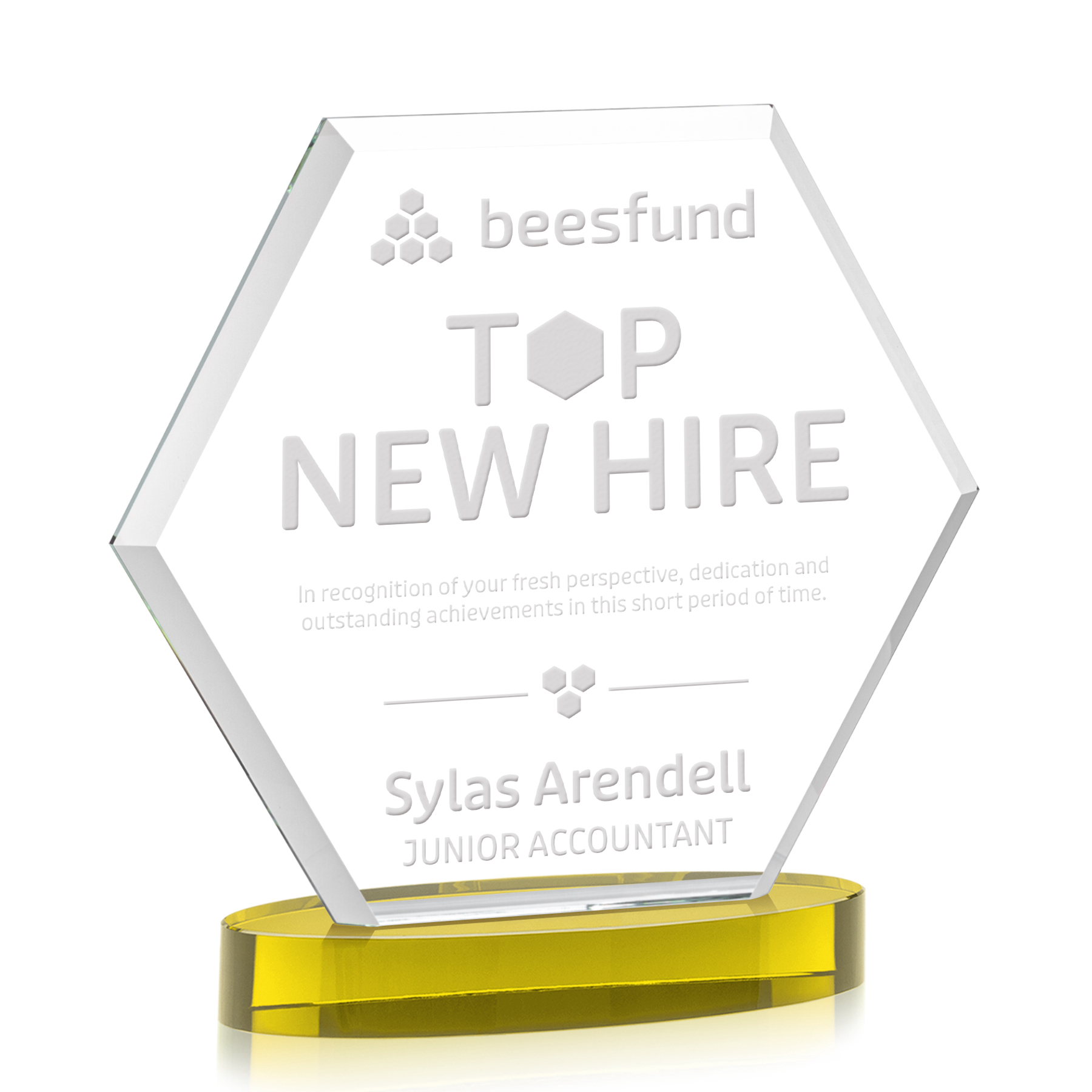 Deep Etch, Alberton base, Gold, 9.25" x 9" x 3"