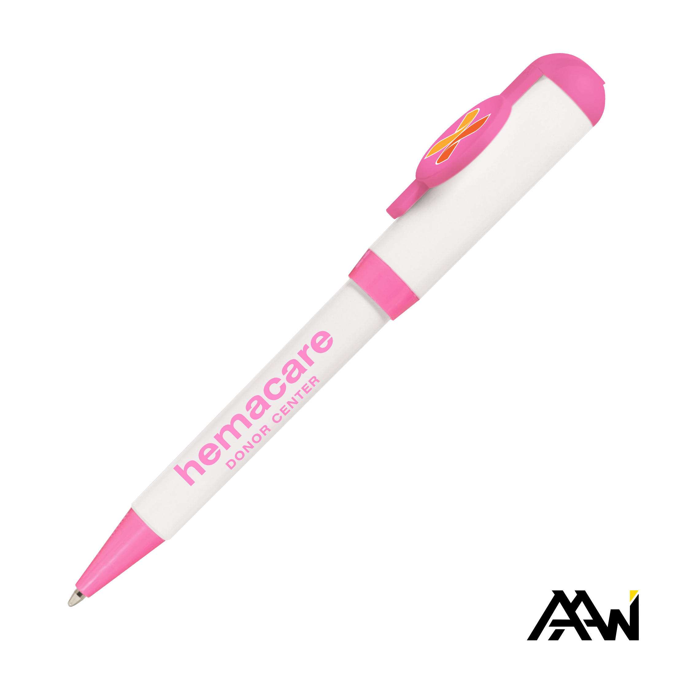 Colored Trim, White / Pink