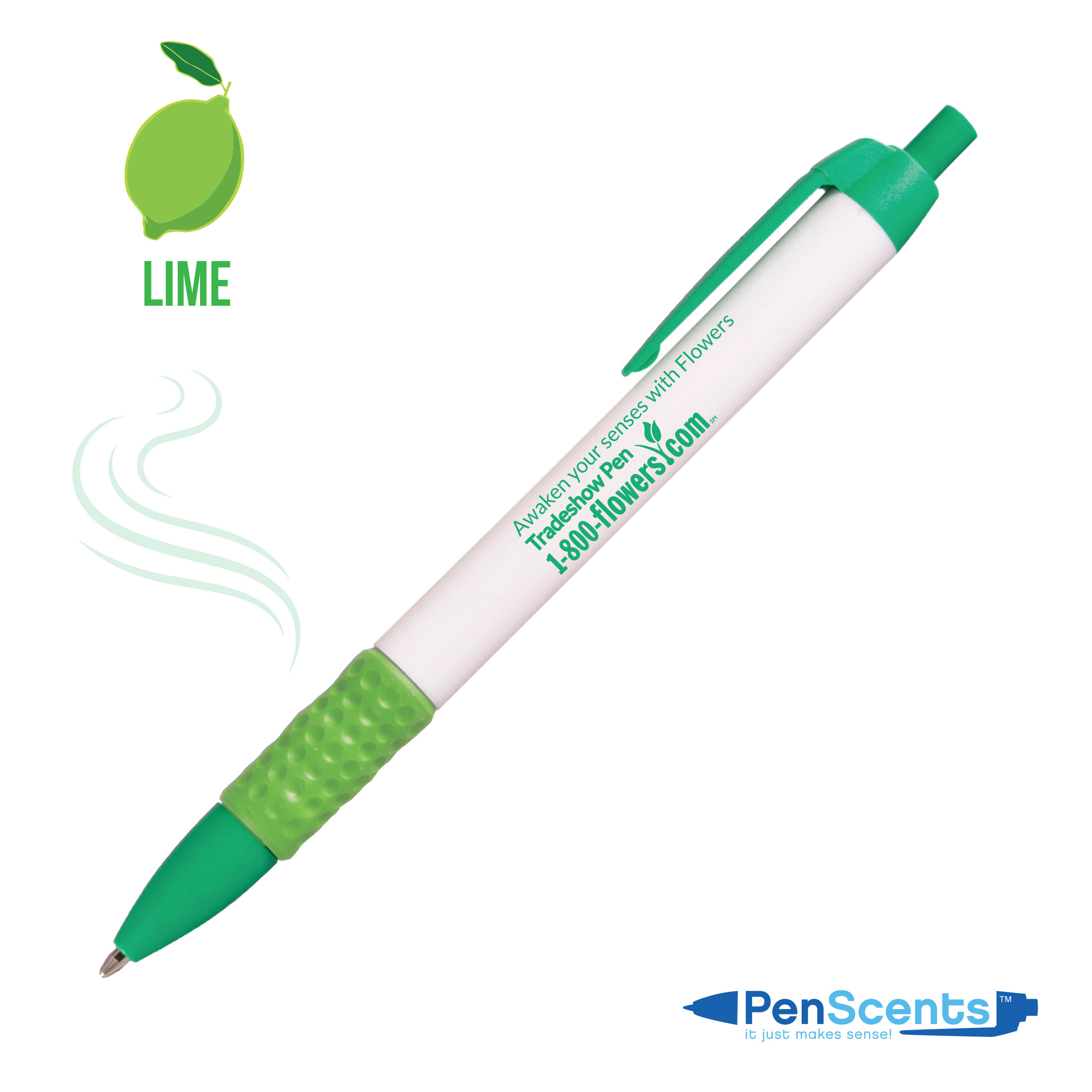 1 Color, 1 Location Imprint, Lime Scented Green