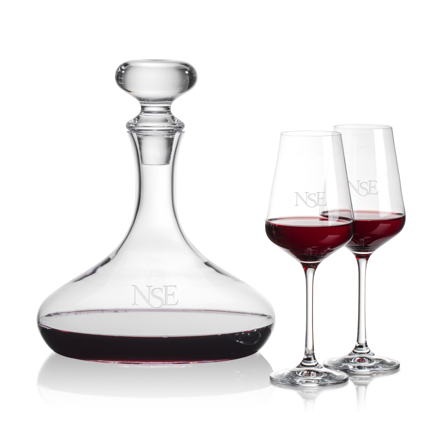 Decanter Stemmed Set, Breckland Wine Set, Decanter & 2 Wine