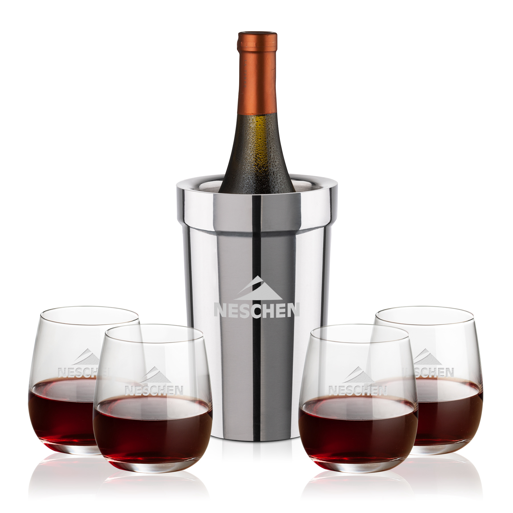 Wine Cooler Stemless Set, Crestview Set, Set of 5