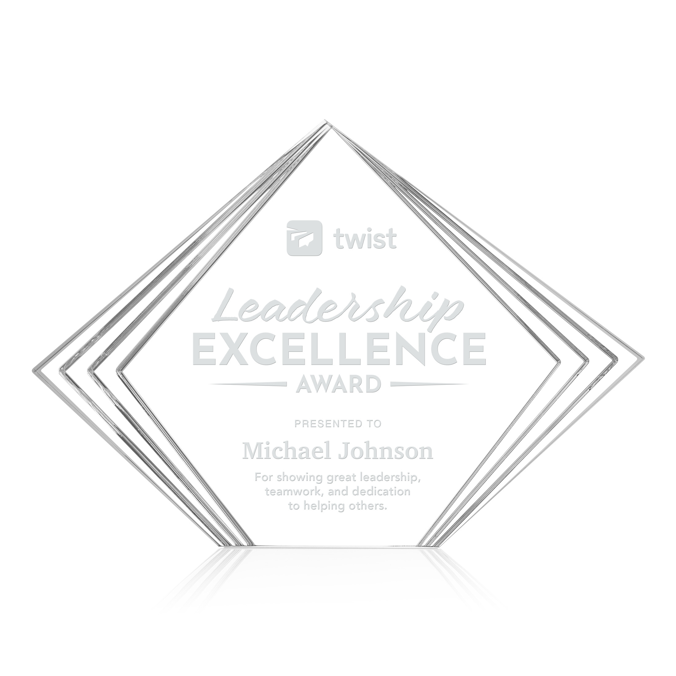 Laser Engraving, Clear, 10.5" x 7.25" x 1"