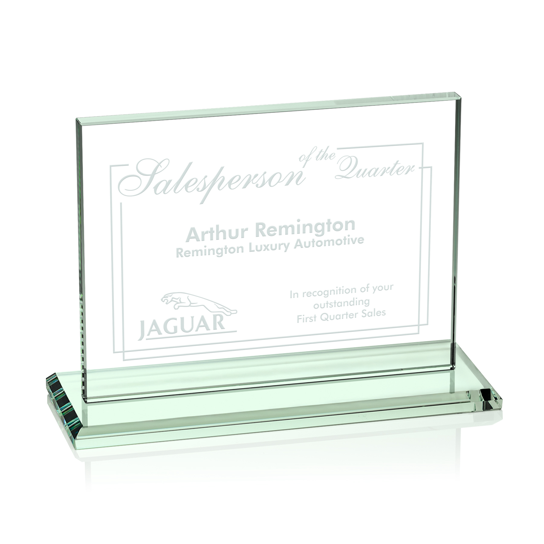 Deep Etch, Horizontal, Jade, 10" x 7.375" x 3"