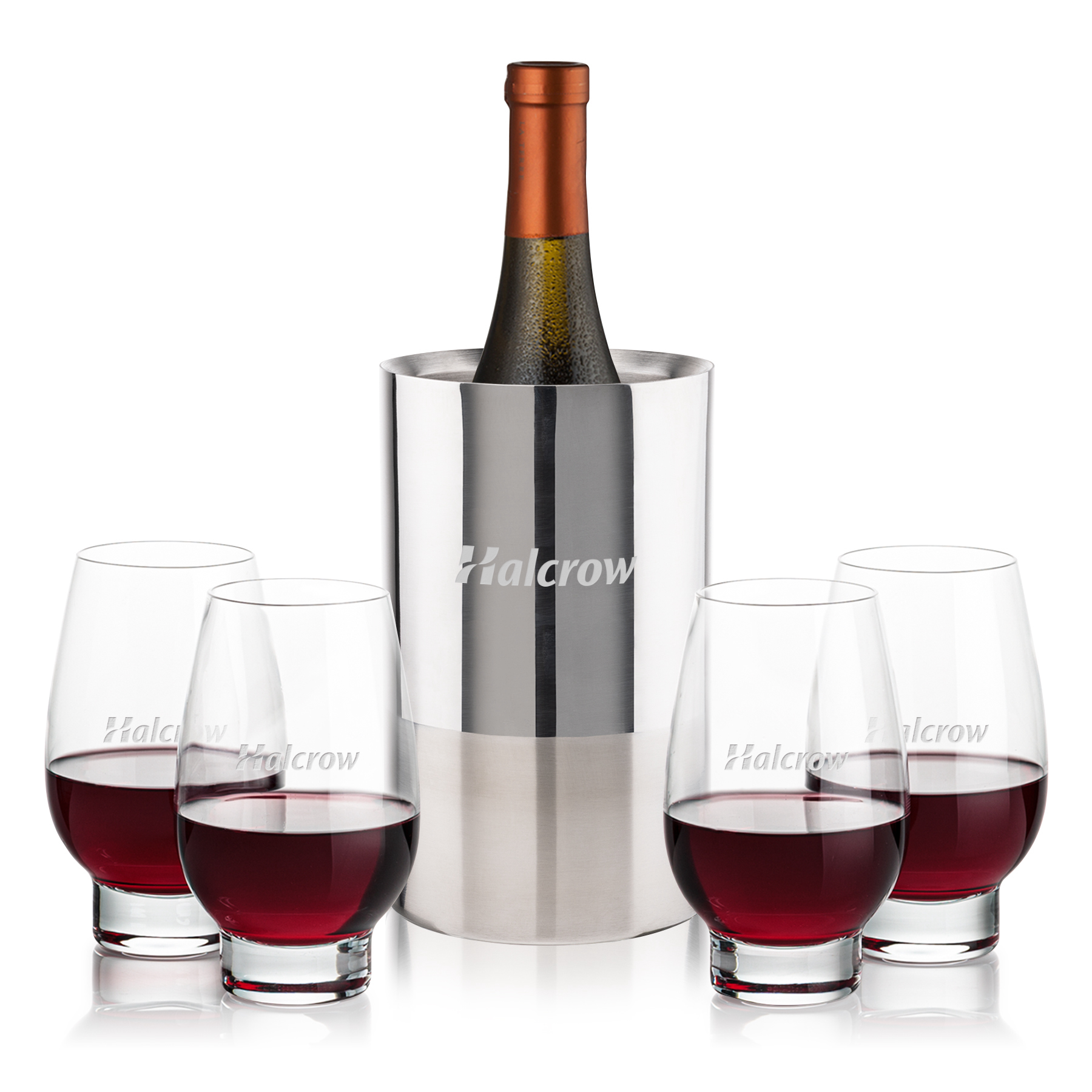 Wine Cooler Stemless Set, Glenarden Set, Set of 5