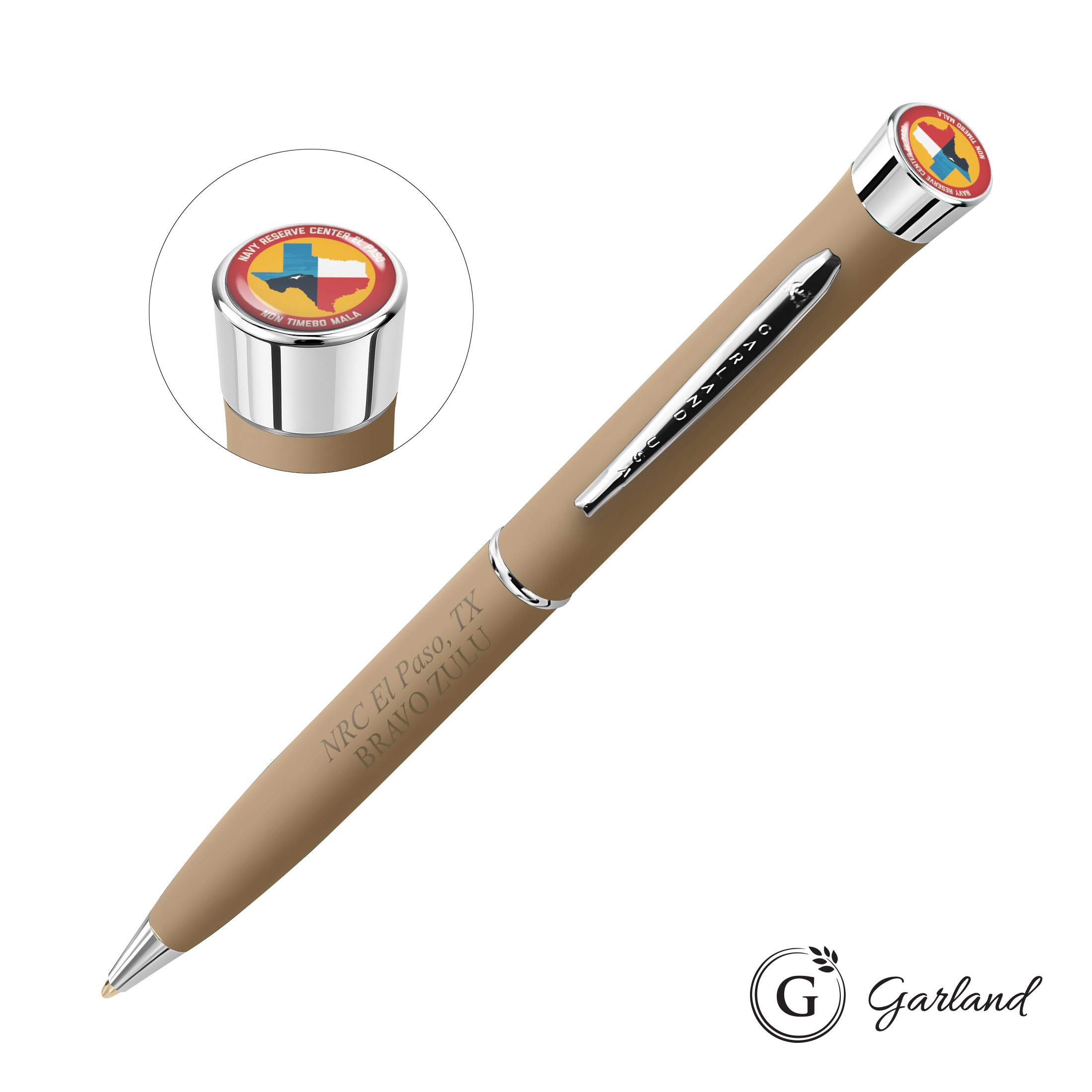 Custom, Ballpoint, Chrome, Desert Tan / Chrome