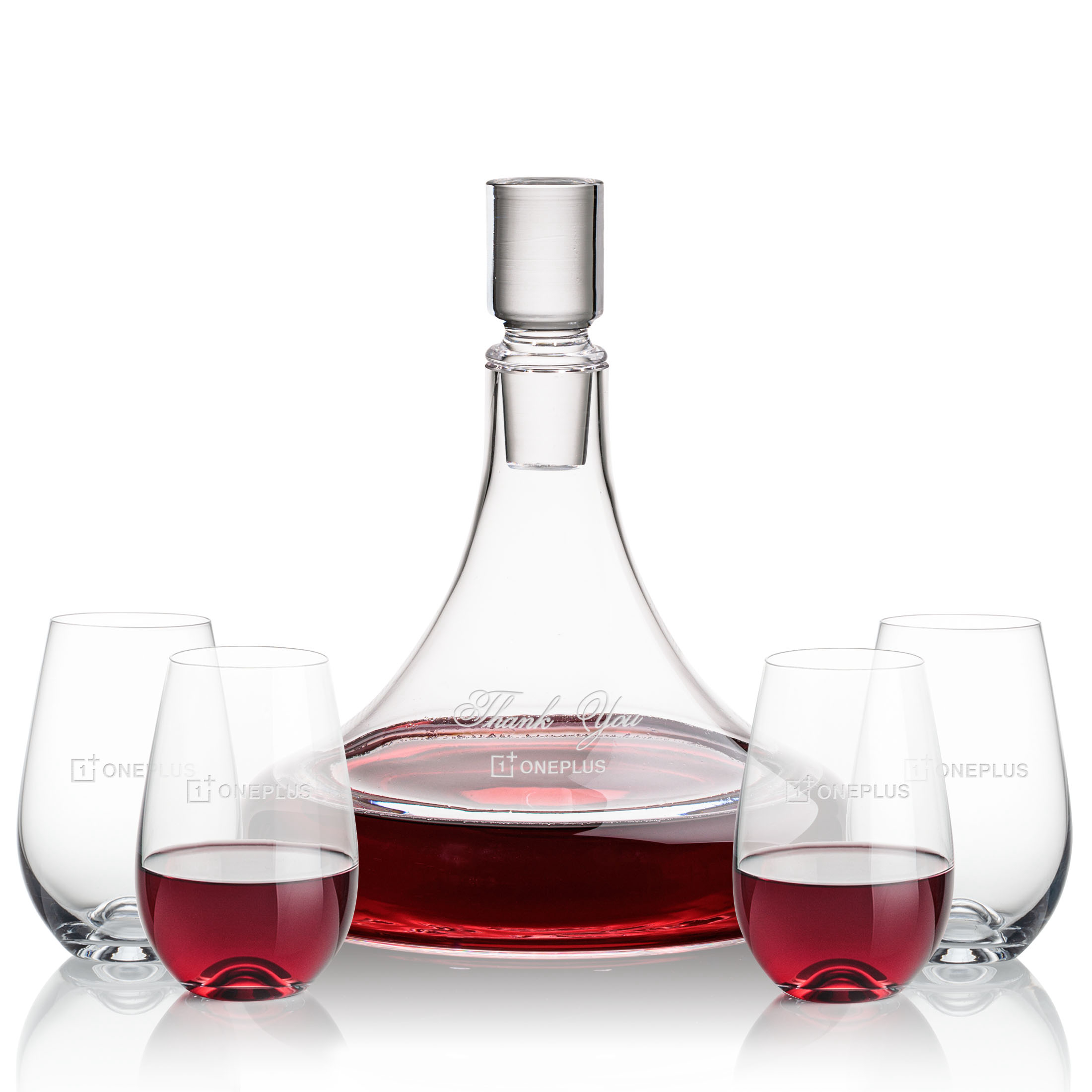 Decanter Stemless Set, Boston Set, Decanter & 4 Stemless