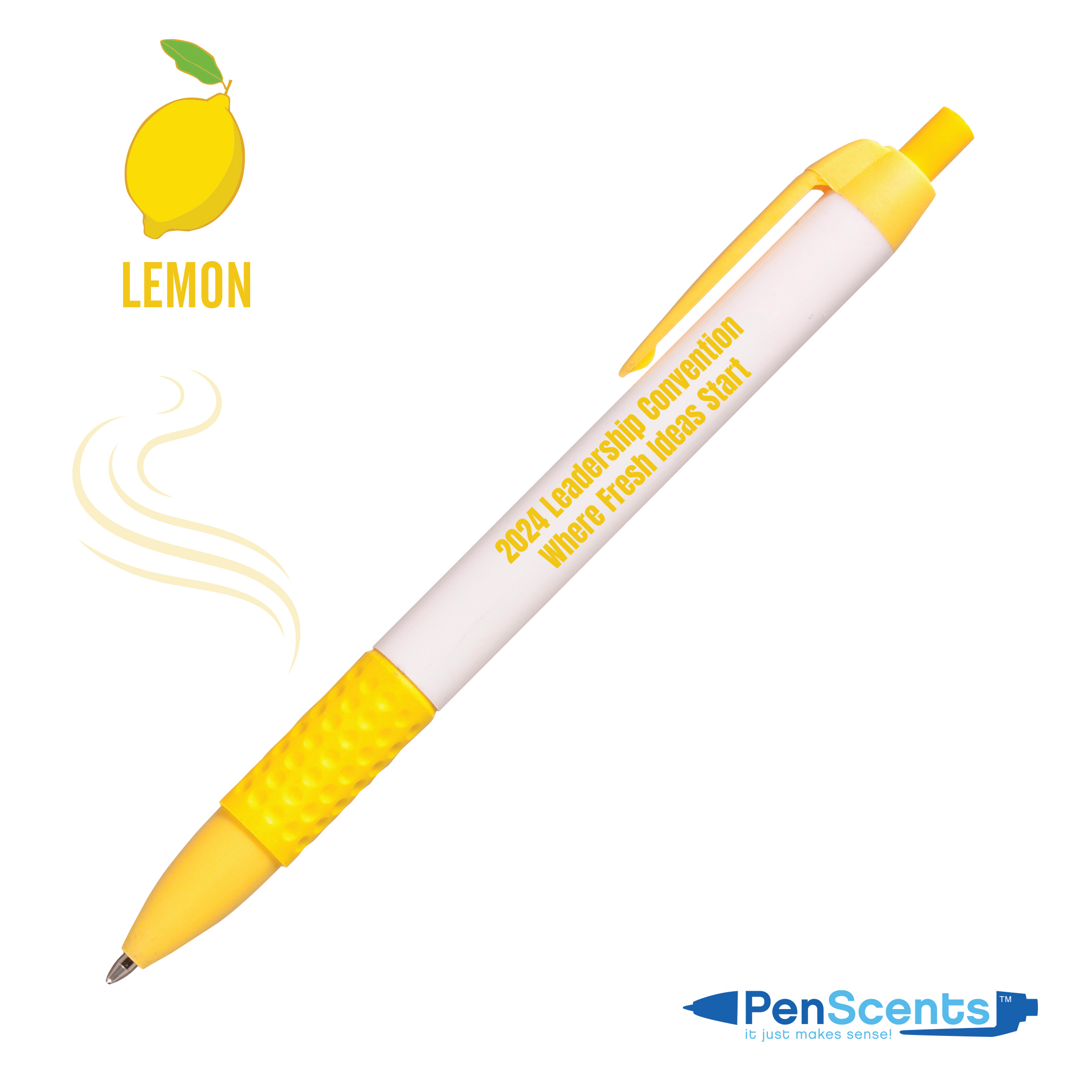 1 Color, 1 Location Imprint, Lemon Scented Yellow