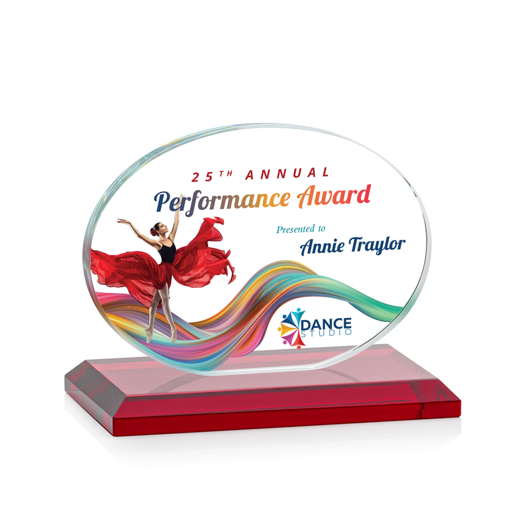 Austin (Horiz) VividPrint™ Award - Red 12