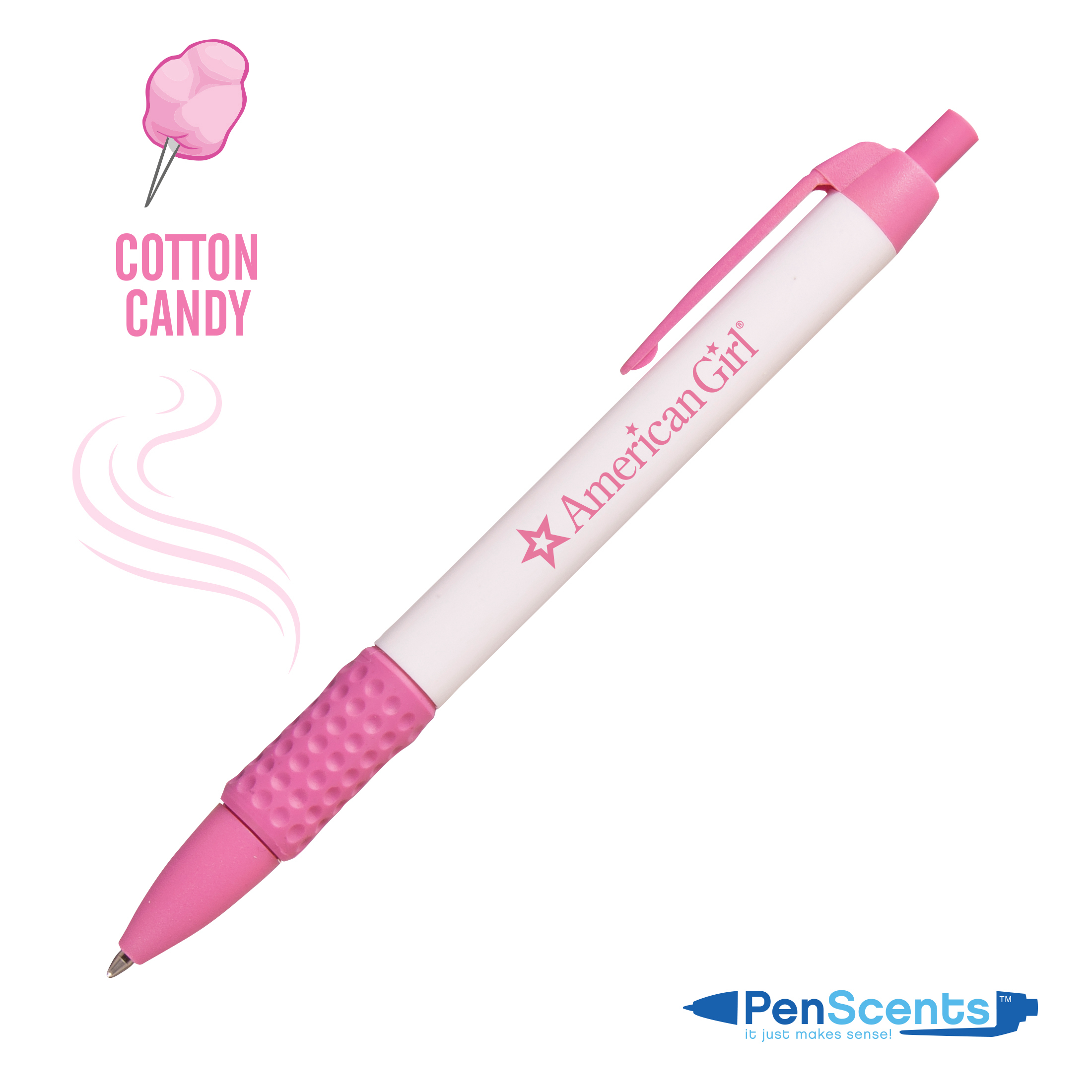 1 Color, 1 Location Imprint, Cotton Candy Scented Pink