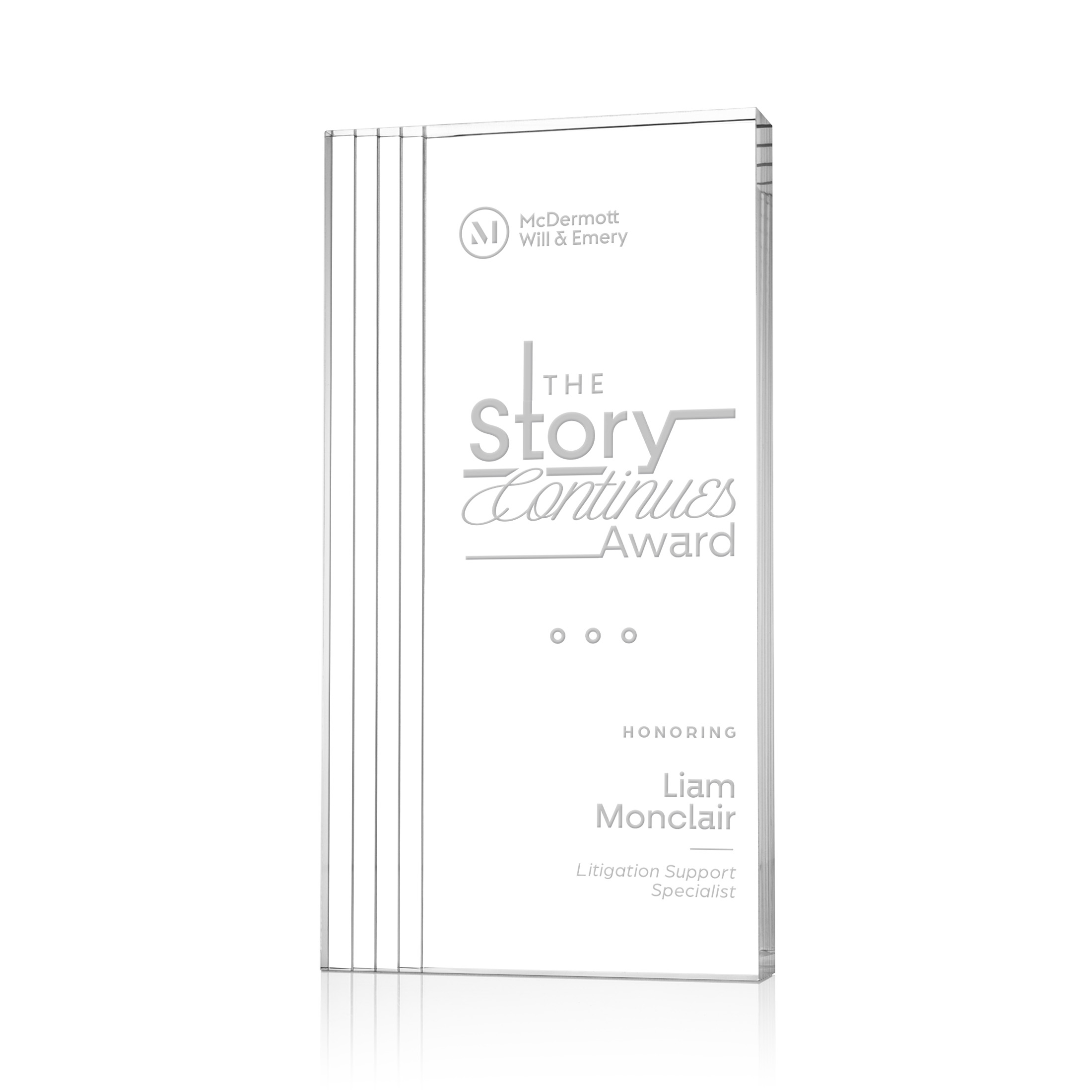 Laser Engraving, Clear, 4.75" x 9" x 1"