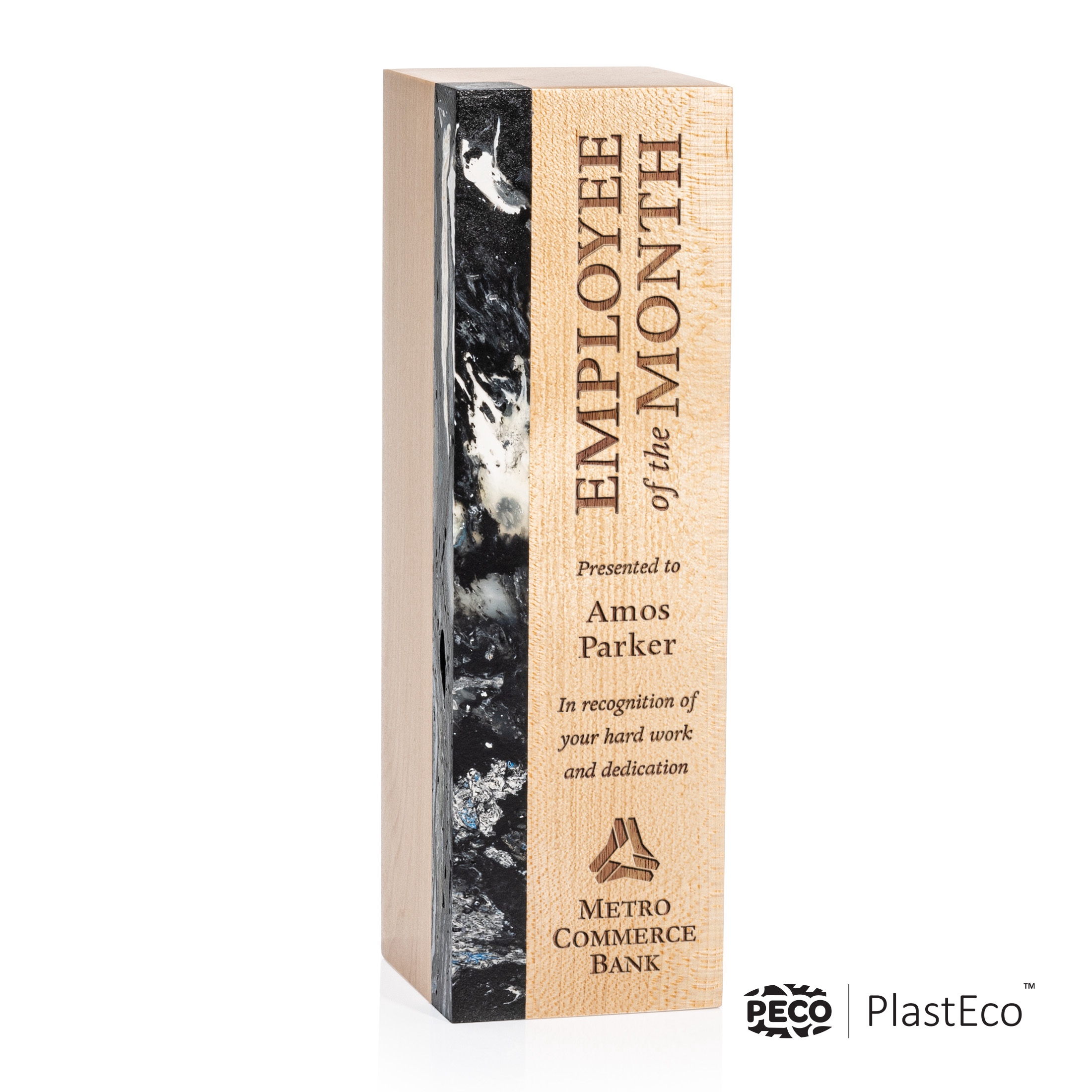 Laser Engraving, Charcoal, 2.75" x 9" x 2.75"