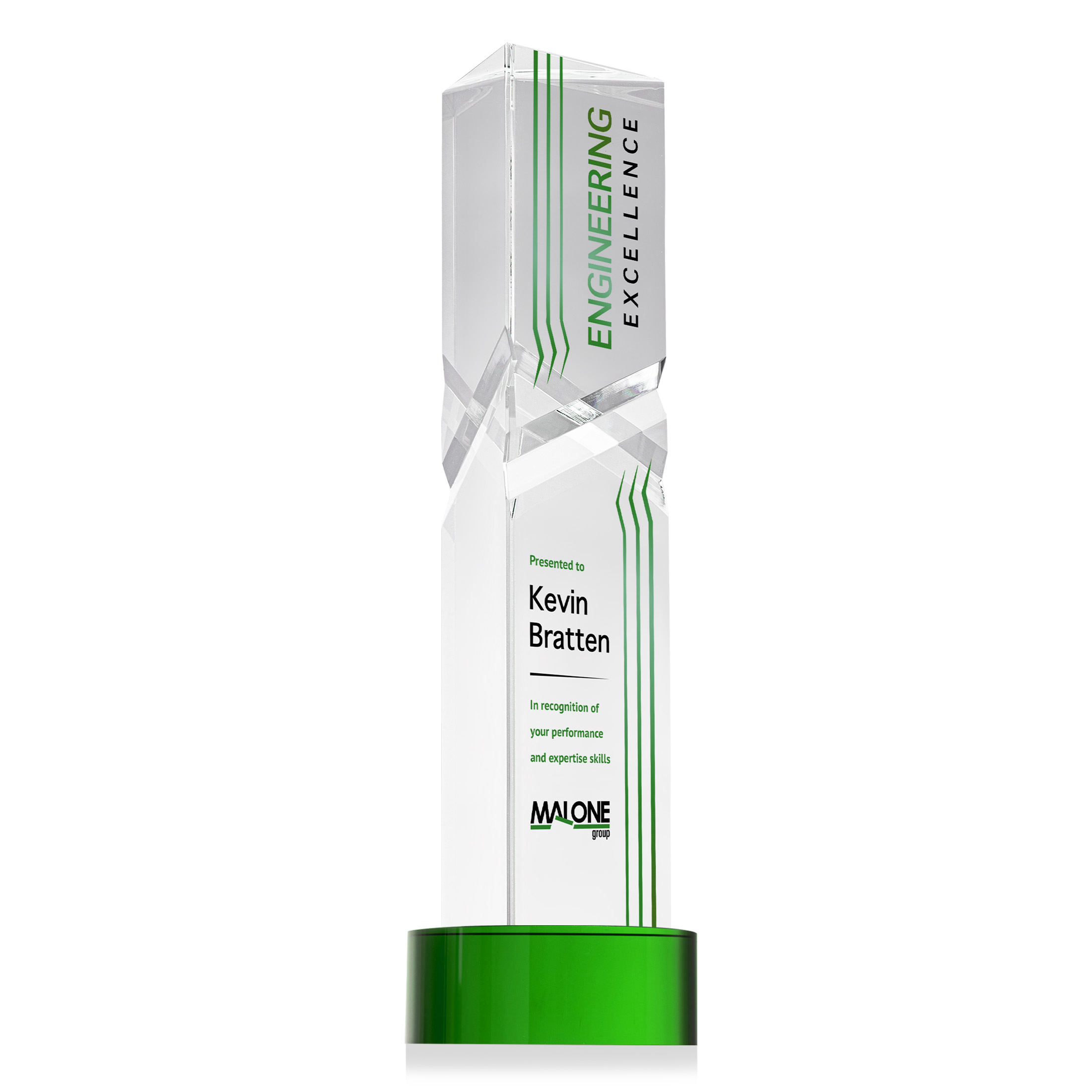 Oakham VividPrint™ Award on Stanrich Base - Green 8