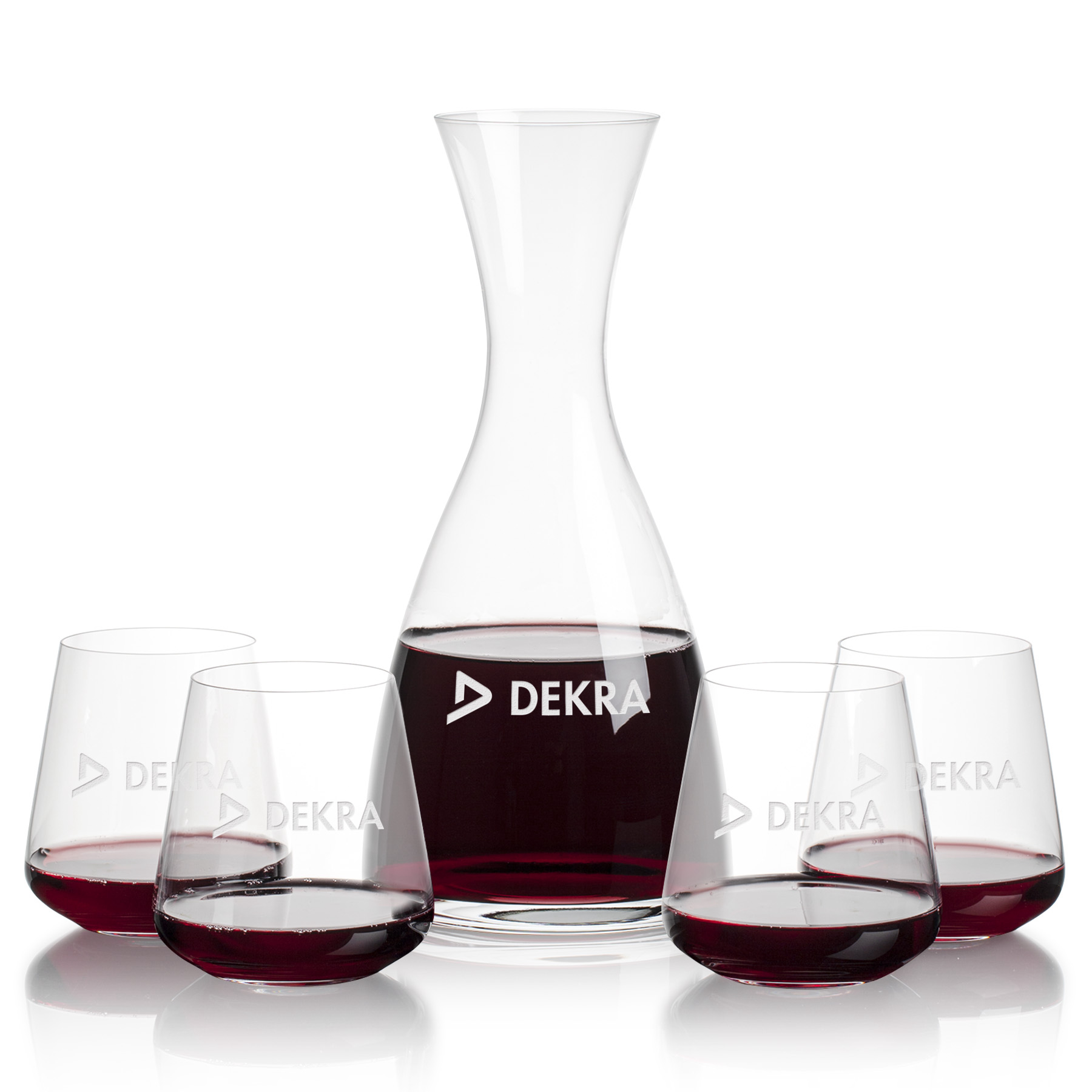 Carafe Stemless Set, Breckland Wine Set, Carafe & 4 Stemless