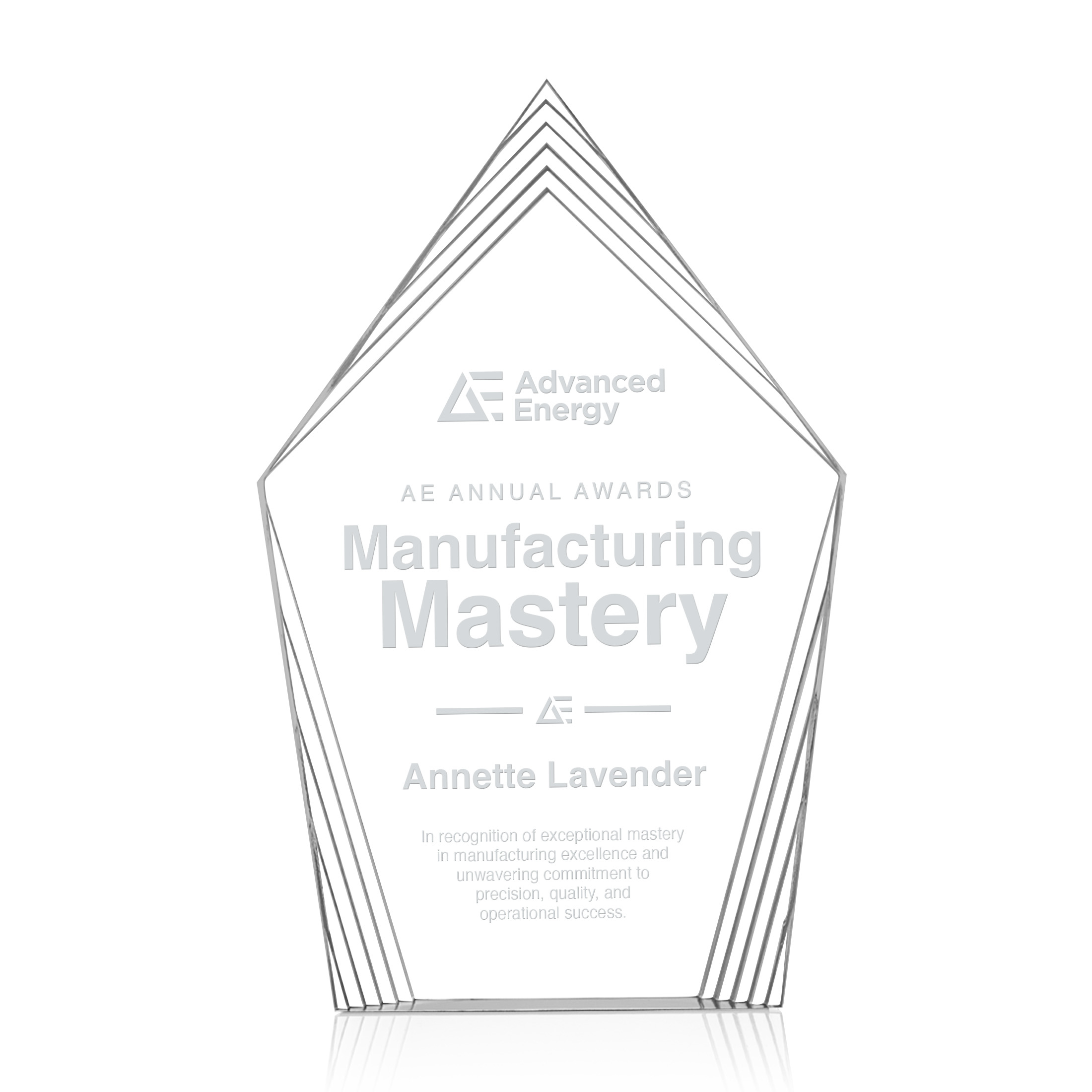 Laser Engraving, Clear, 5.125" x 8" x 1.125"