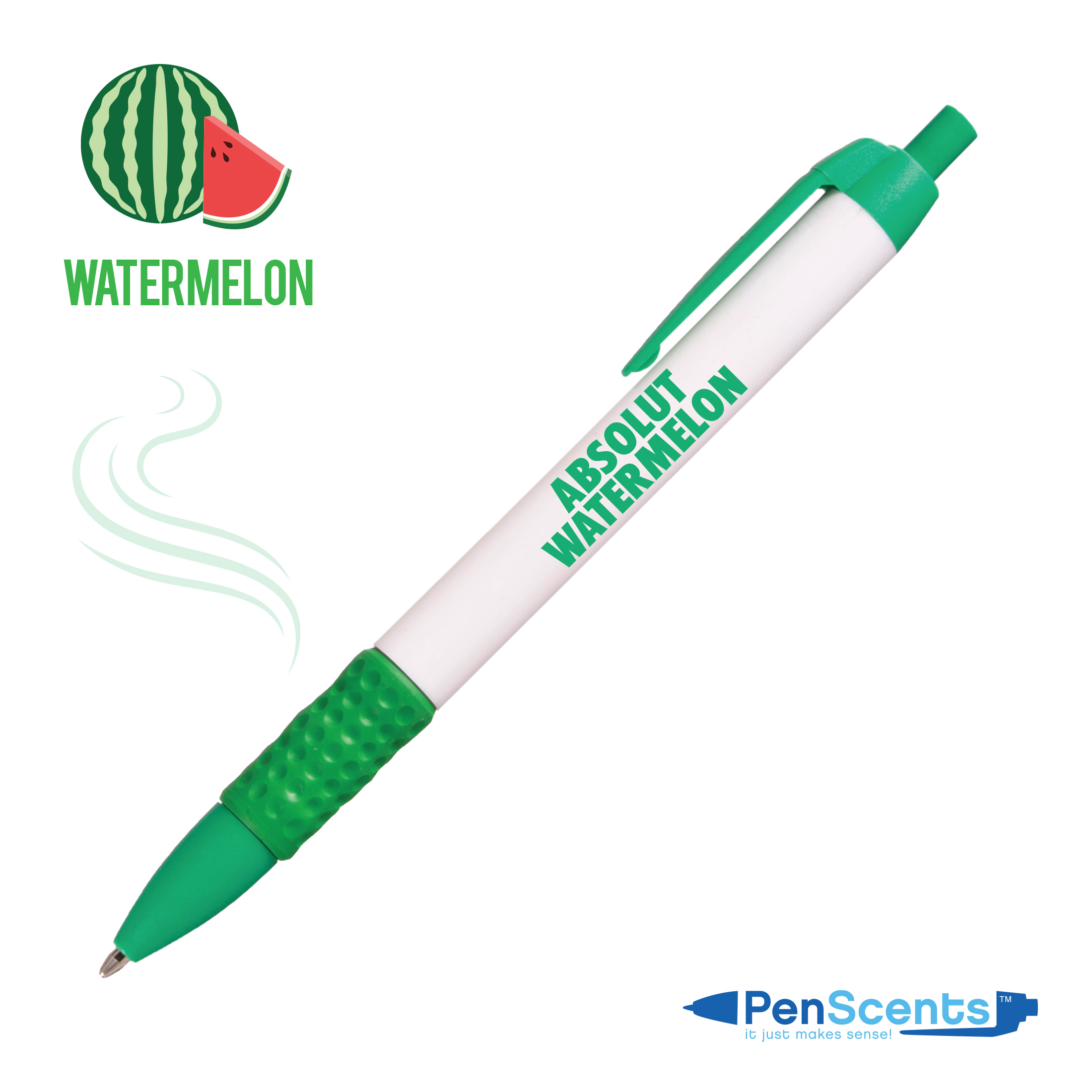 1 Color, 1 Location Imprint, Watermelon Scented Green