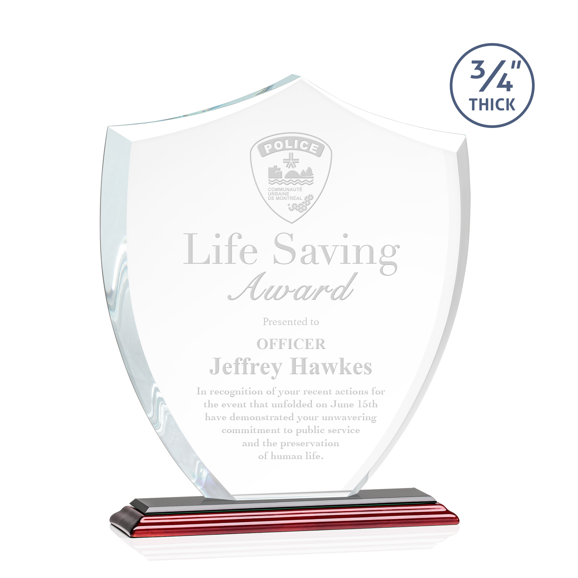 Scudo Shield Award - Rosewood 14