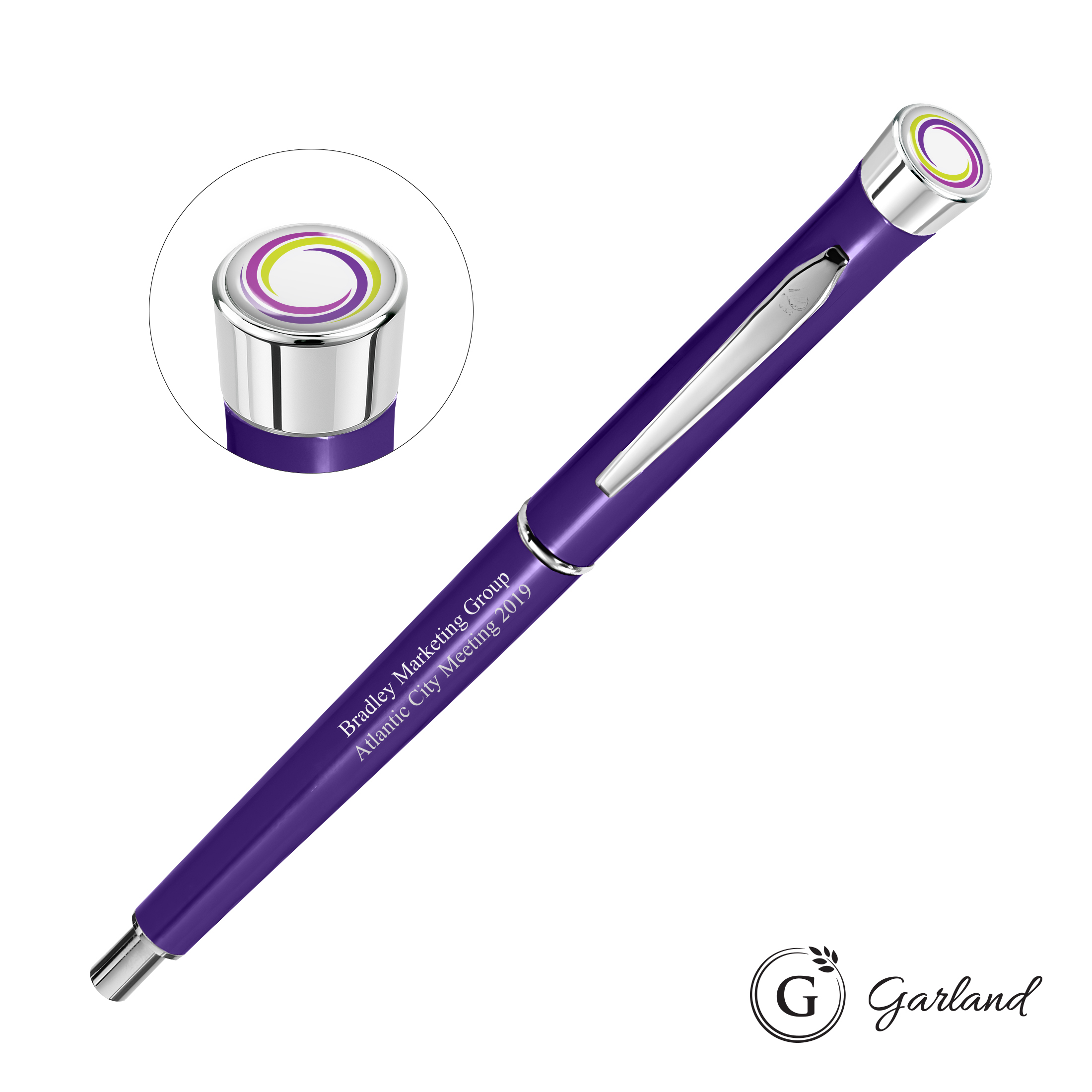 Custom, Mechanical Pencil, Chrome, Purple / Chrome