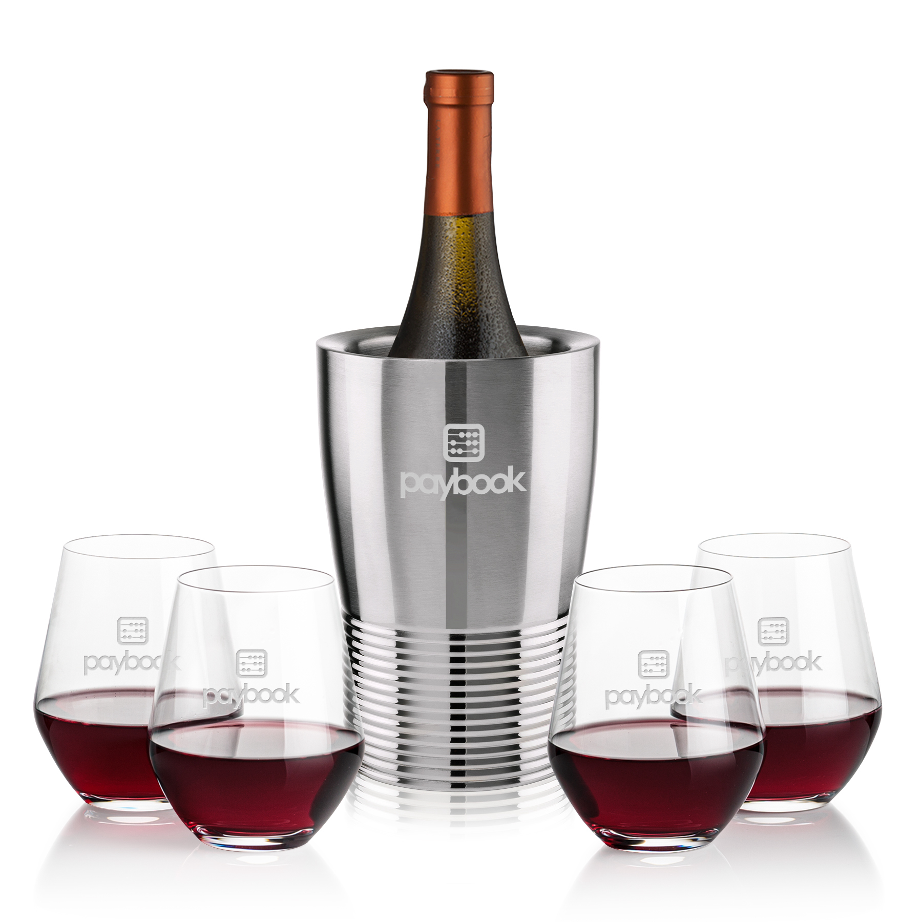 Wine Cooler Stemless Set, Reina Set, Set of 5
